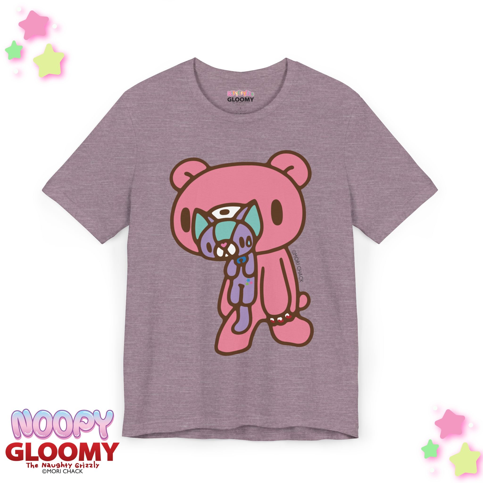 Gloomy Bear x Magical Noopy -  Unisex Tee Shirt [STANDING - LAVENDER]
