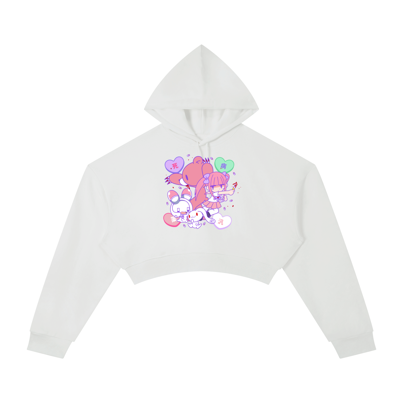 Menhera x Gloomy Cropped Hoodie