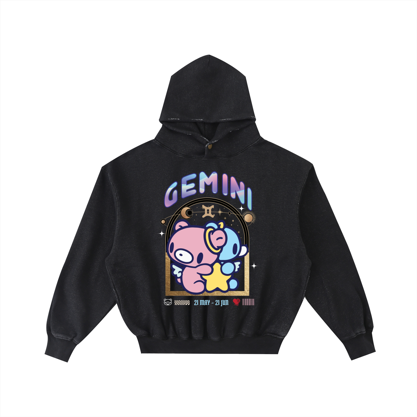 Gloomy Bear Gemini Washed Fleece Hoodie