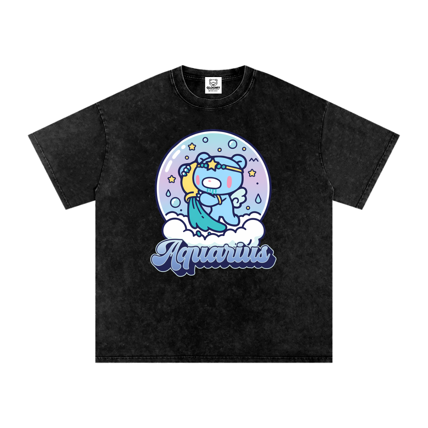 Snow Washed Oversized Cotton T-Shirt