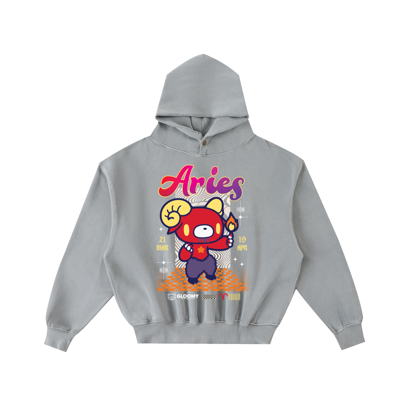 Frayed Enzyme Washed Fleece Hoodie