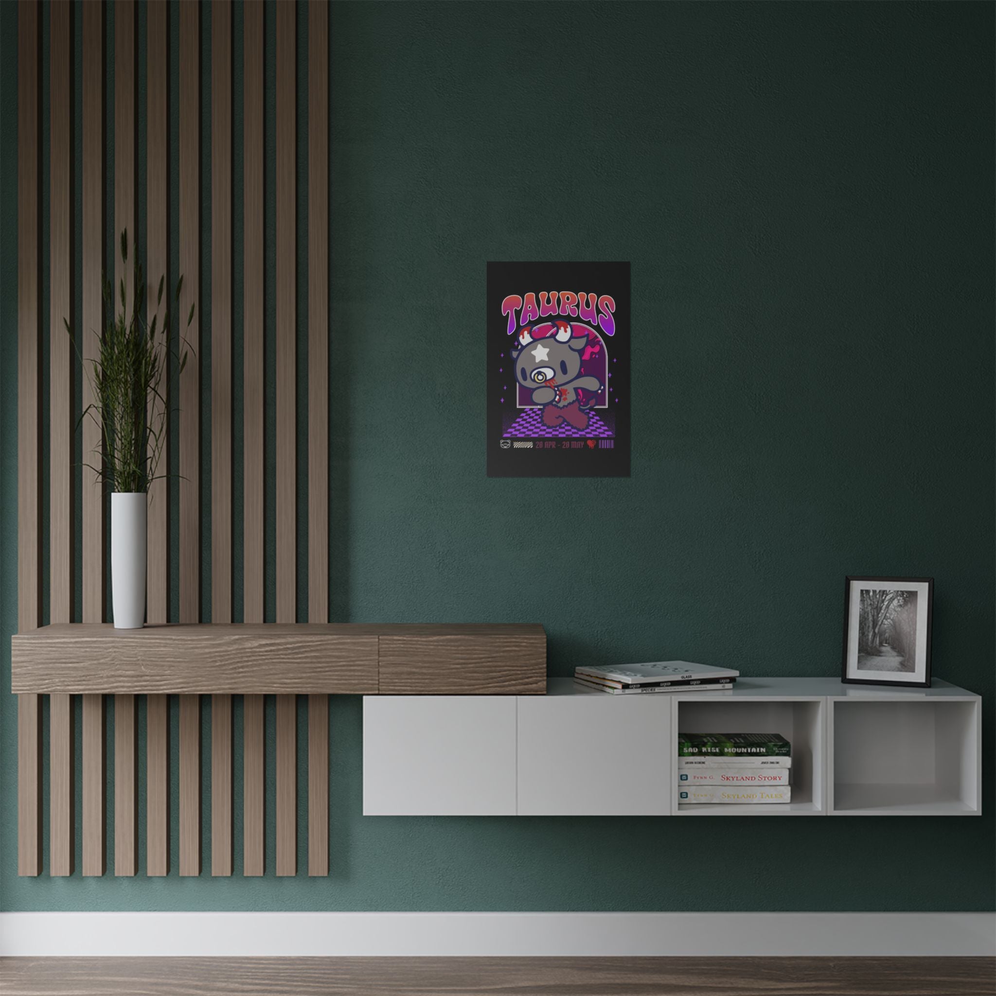 Gloomy Taurus Zodiac Satin Posters (300gsm)