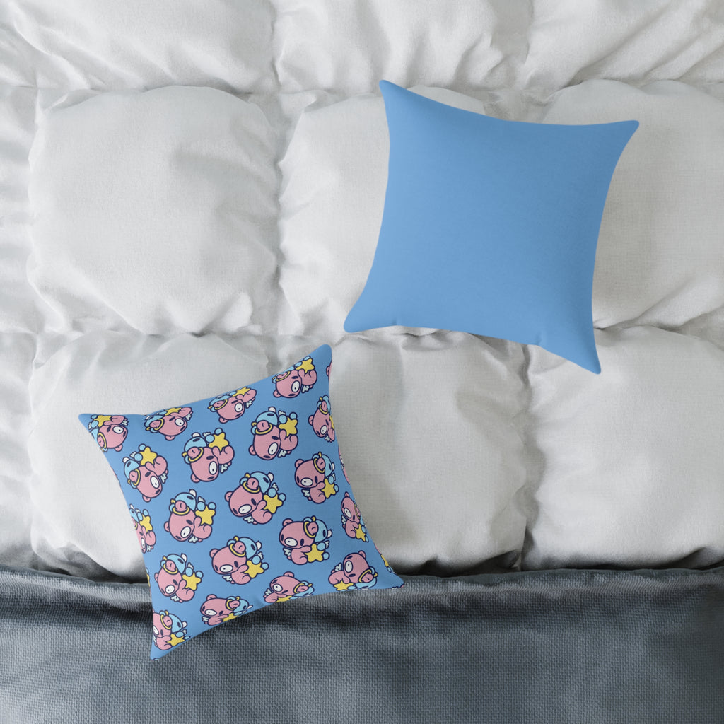 Gloomy Gemini Zodiac Square Poly Canvas Pillow