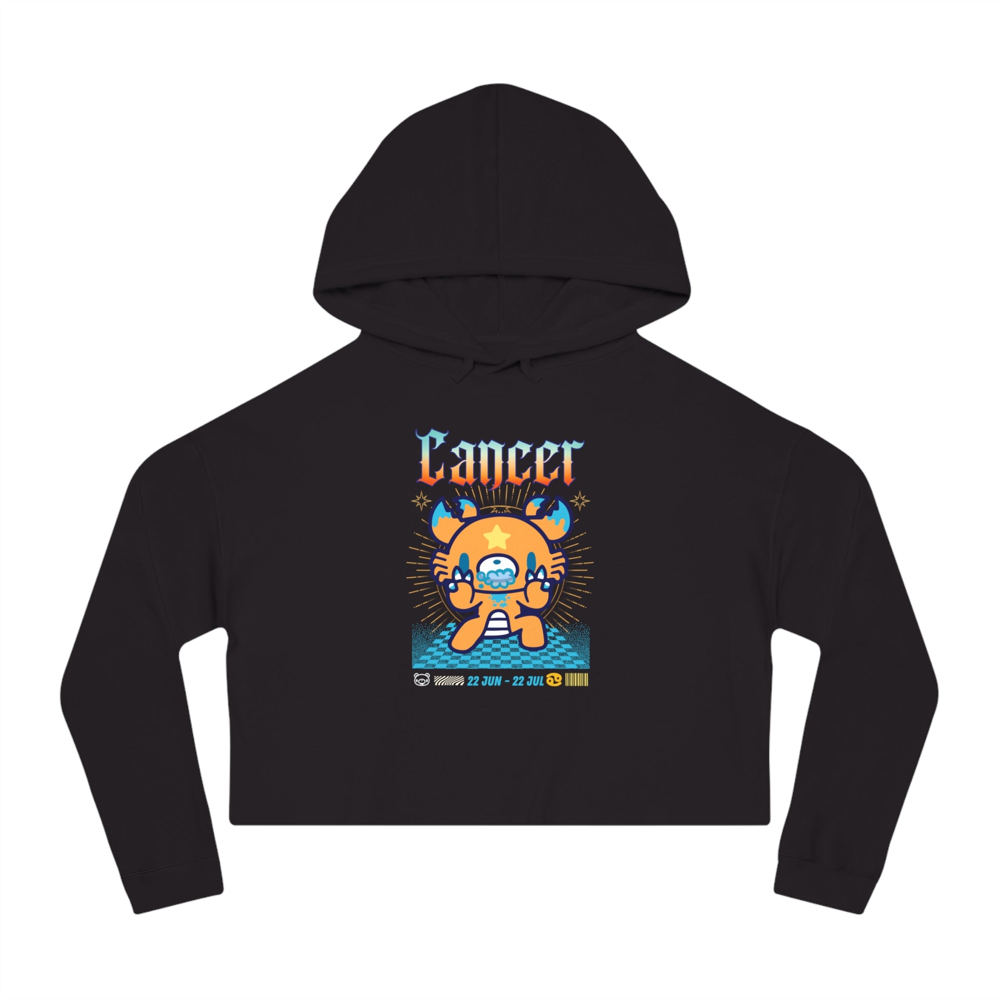 Gloomy Cancer Zodiac Women’s Cropped Hooded Sweatshirt