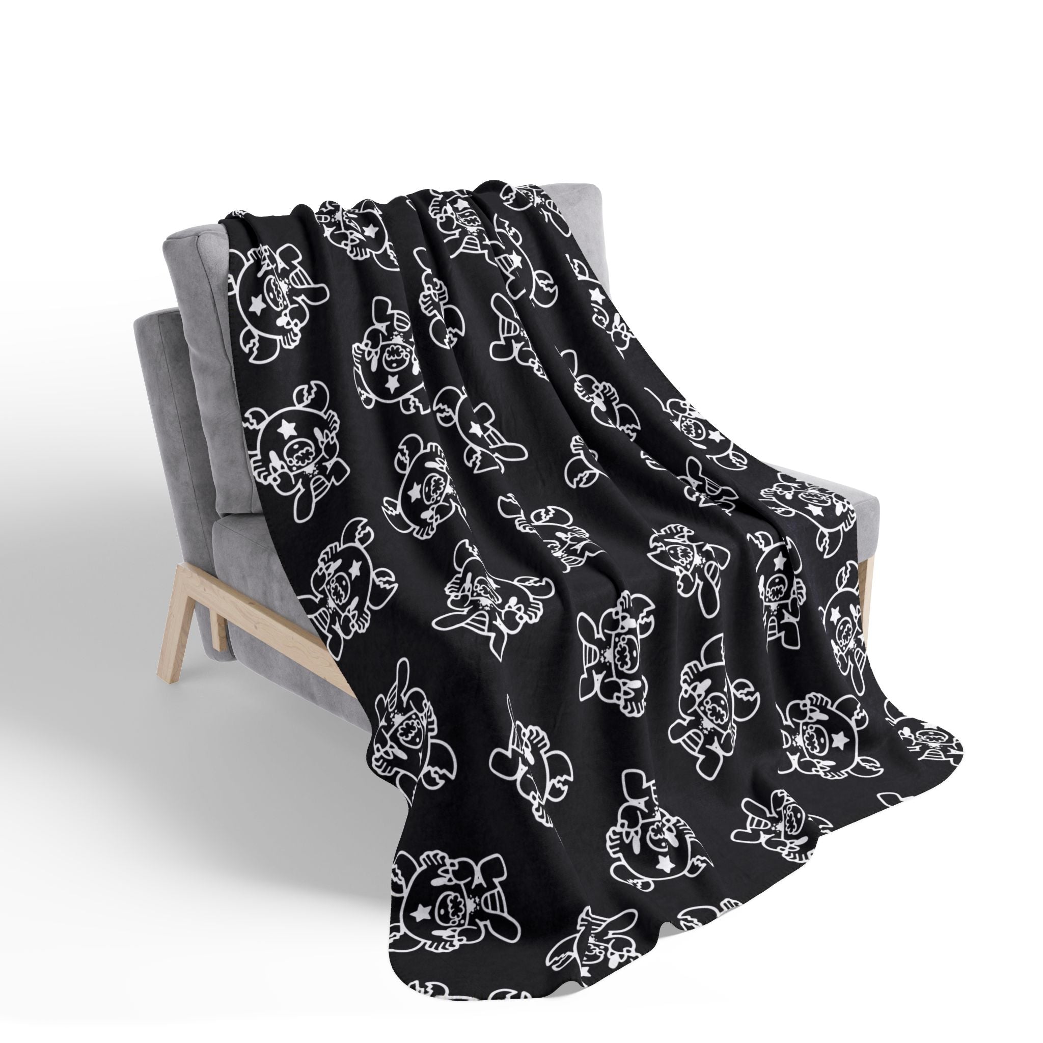 Gloomy Bear Cancer Zodiac Fleece Sherpa Blanket