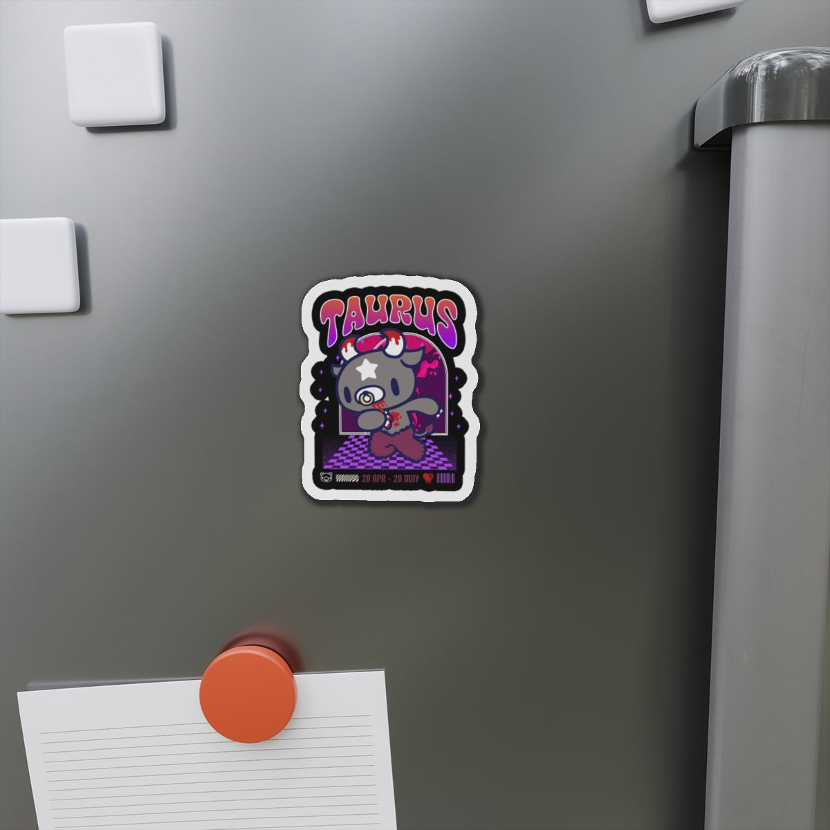 Gloomy Taurus Zodiac  Die-Cut Magnets