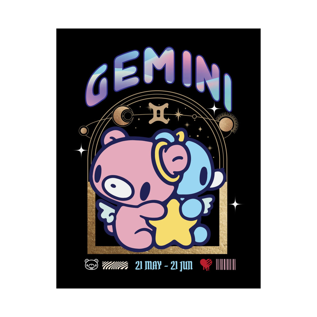 Gloomy gemini Zodiac Satin Posters (300gsm)