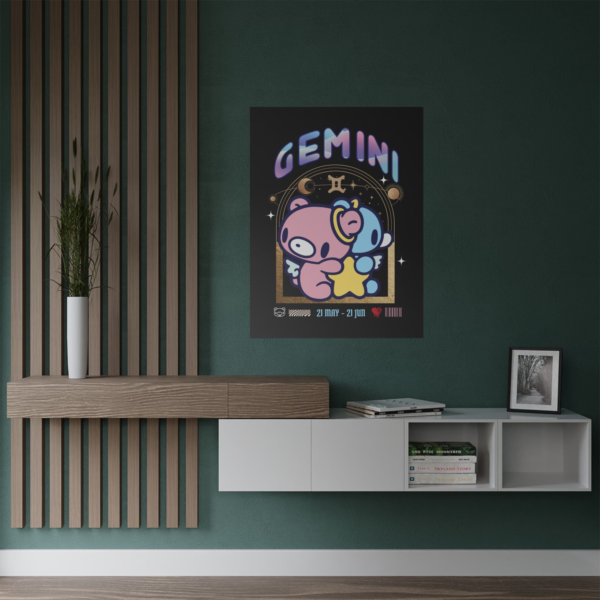 Gloomy gemini Zodiac Satin Posters (300gsm)