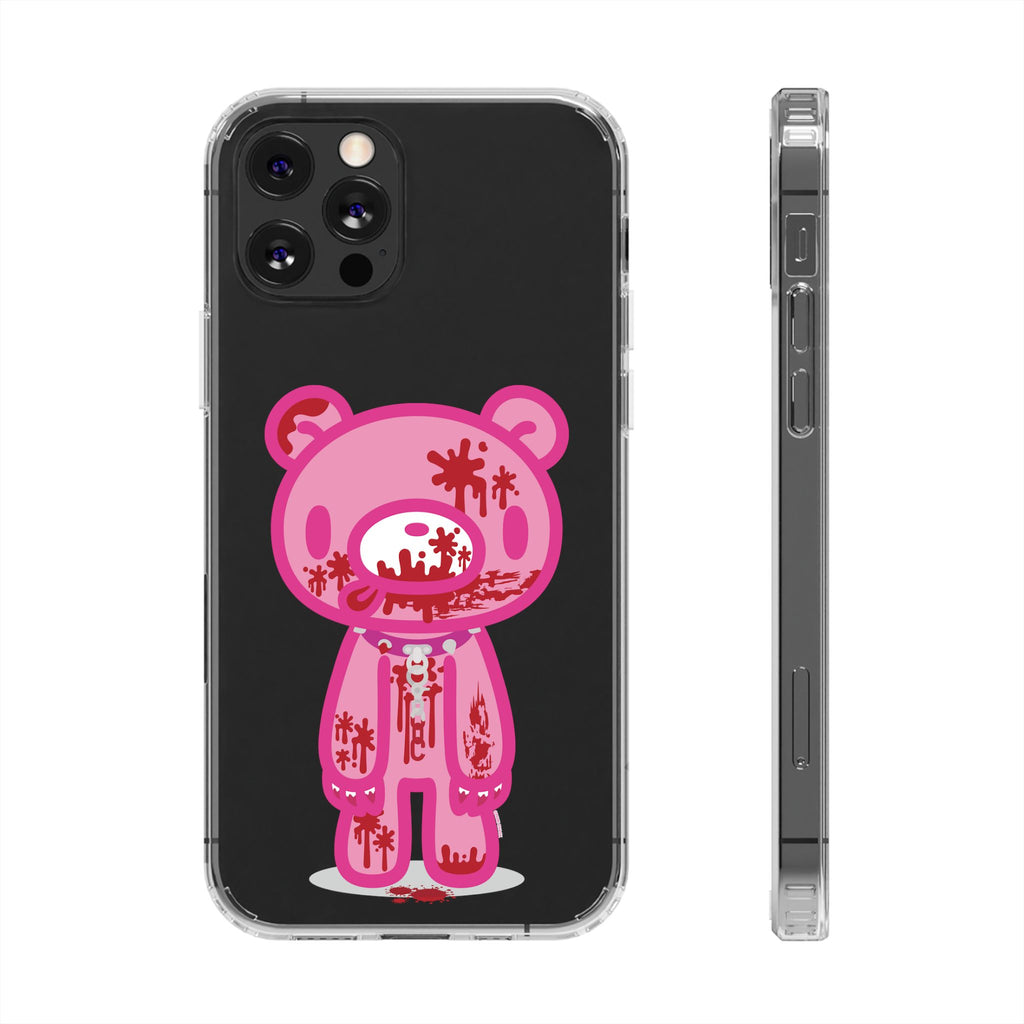 Pink Gloomy Bear Bloody - Clear Phone Case