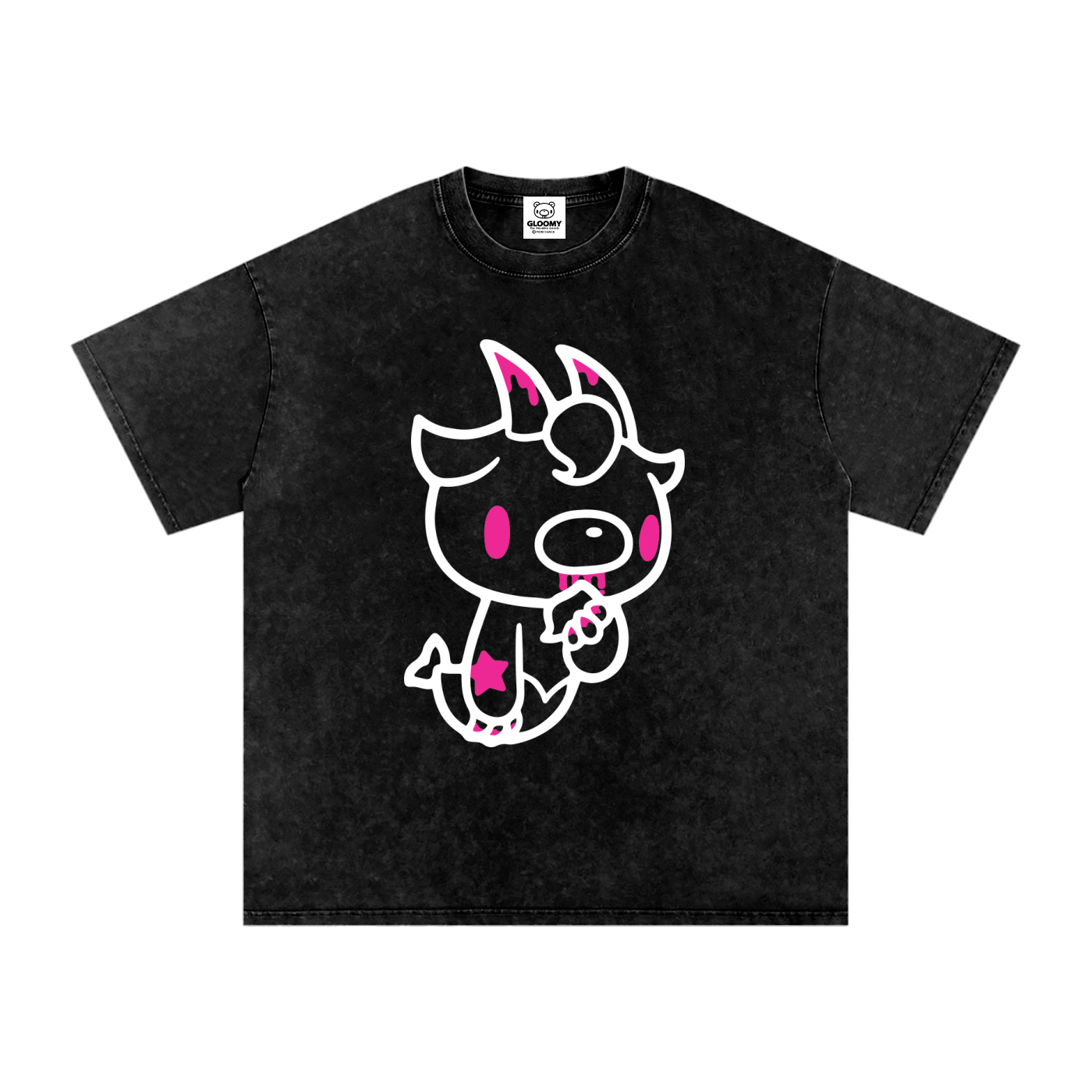 Snow Washed Oversized Cotton T-Shirt