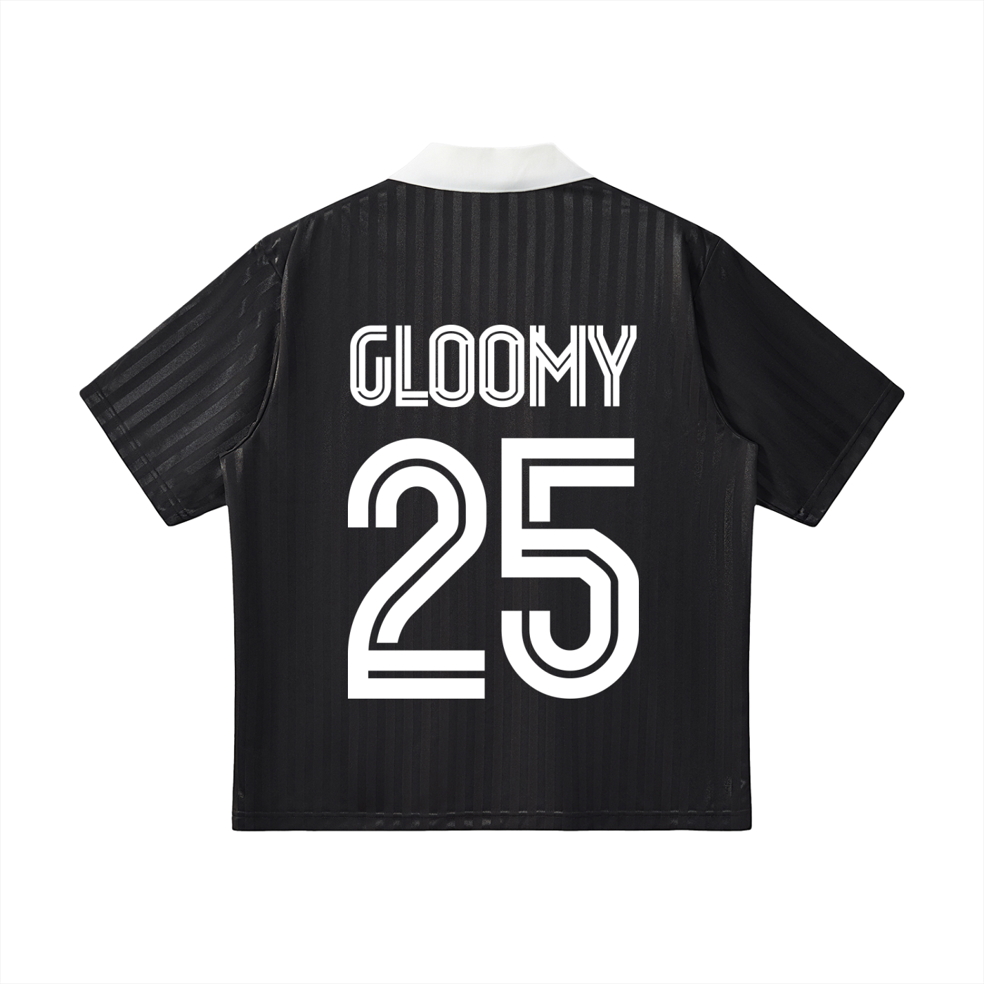 Gloomy Bear 25 Contrast Collar Striped Soccer Jersey