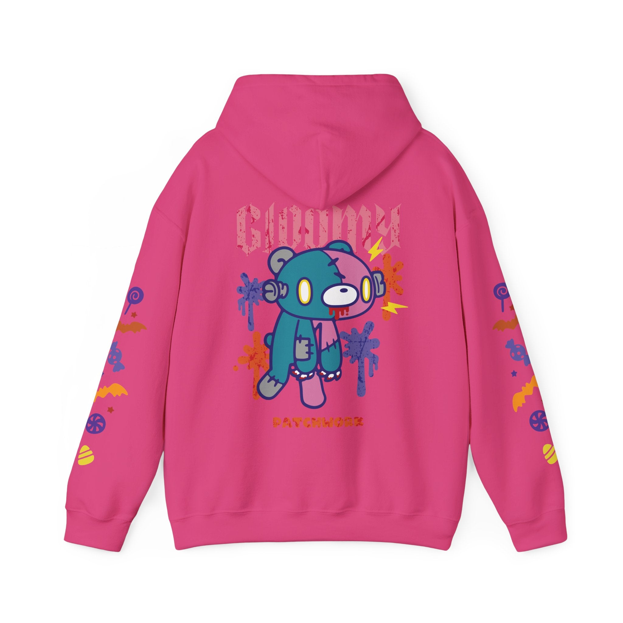 Halloween Patchwork Gloomy Bear Hoodie