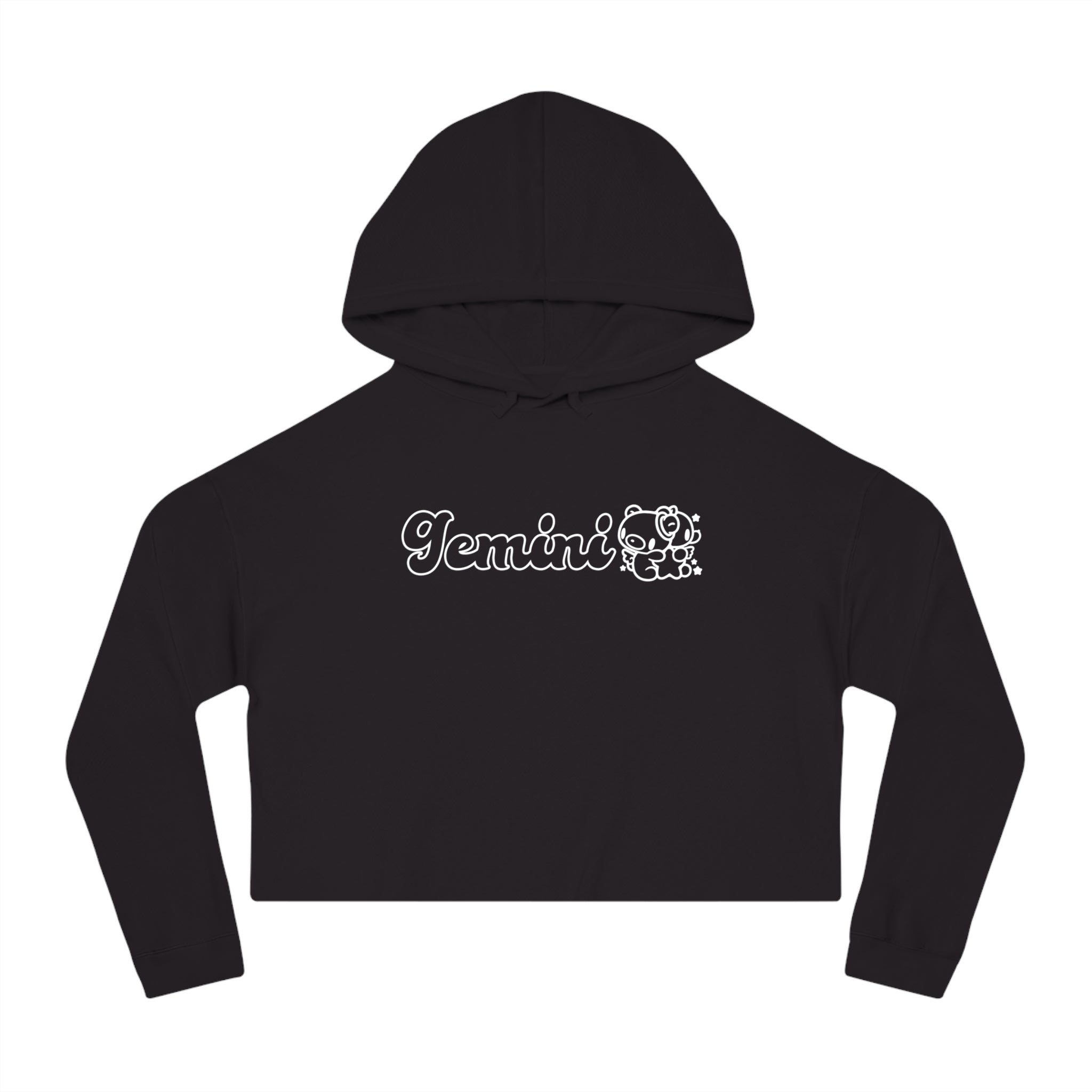 gloomy Gemini Zodiac Women’s Cropped Hooded Sweatshirt