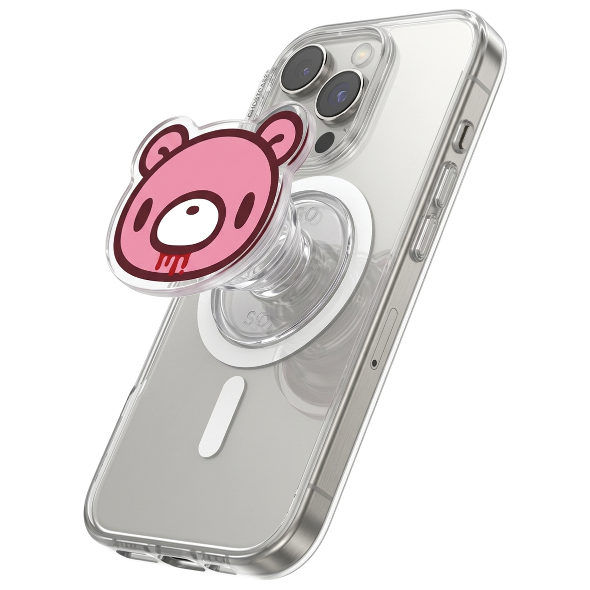 Gloomy Bear Phone Grip with Magnetic Ring - Pink