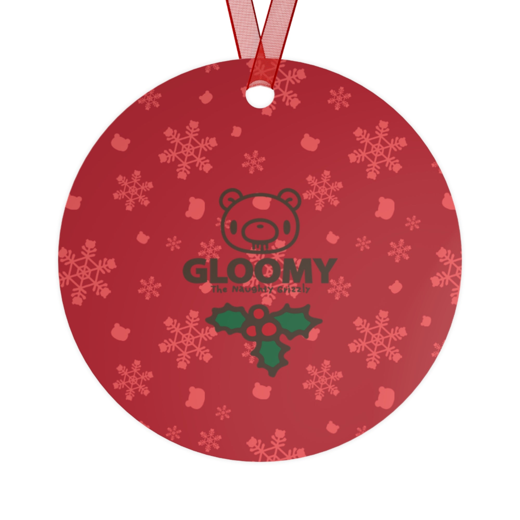 Spilled Milk Gloomy Bear Metal Christmas Ornament