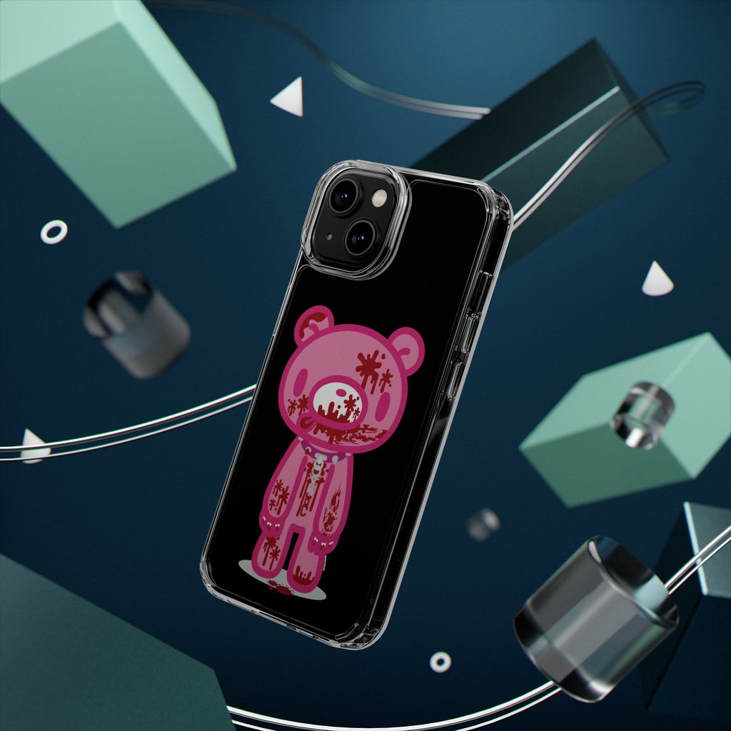 Pink Gloomy Bear Bloody - Clear Phone Case