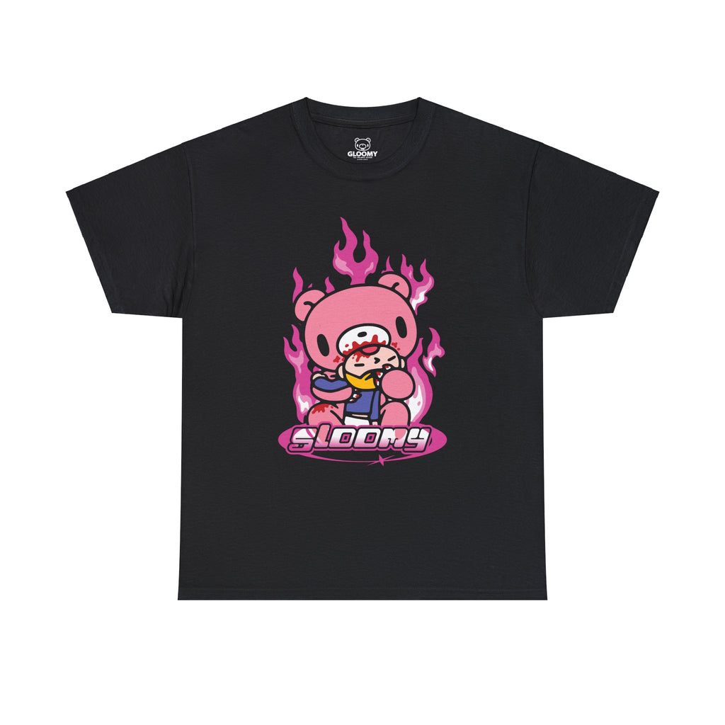 Gloomy Bear Y2K Pink Flame Tee