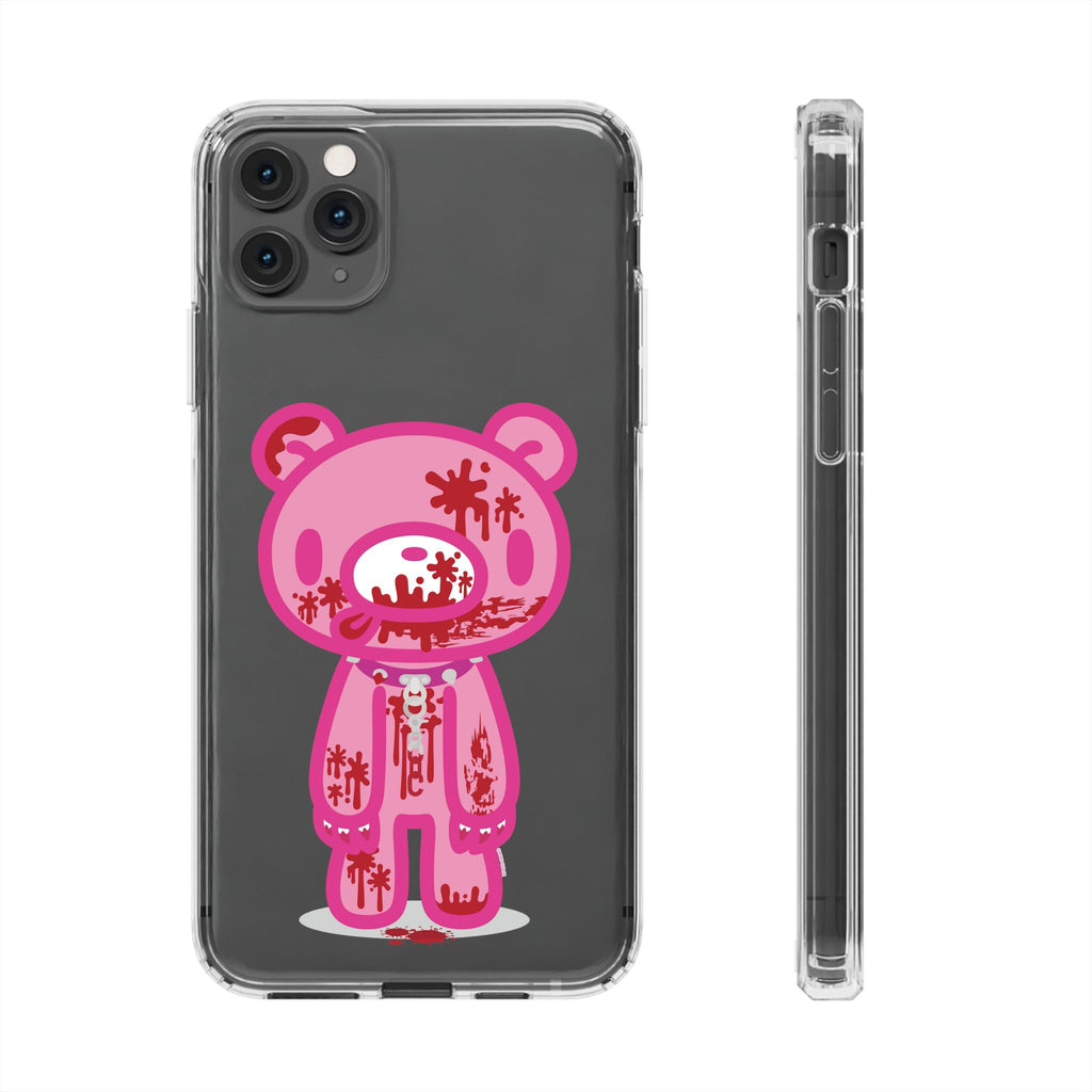 Pink Gloomy Bear Bloody - Clear Phone Case