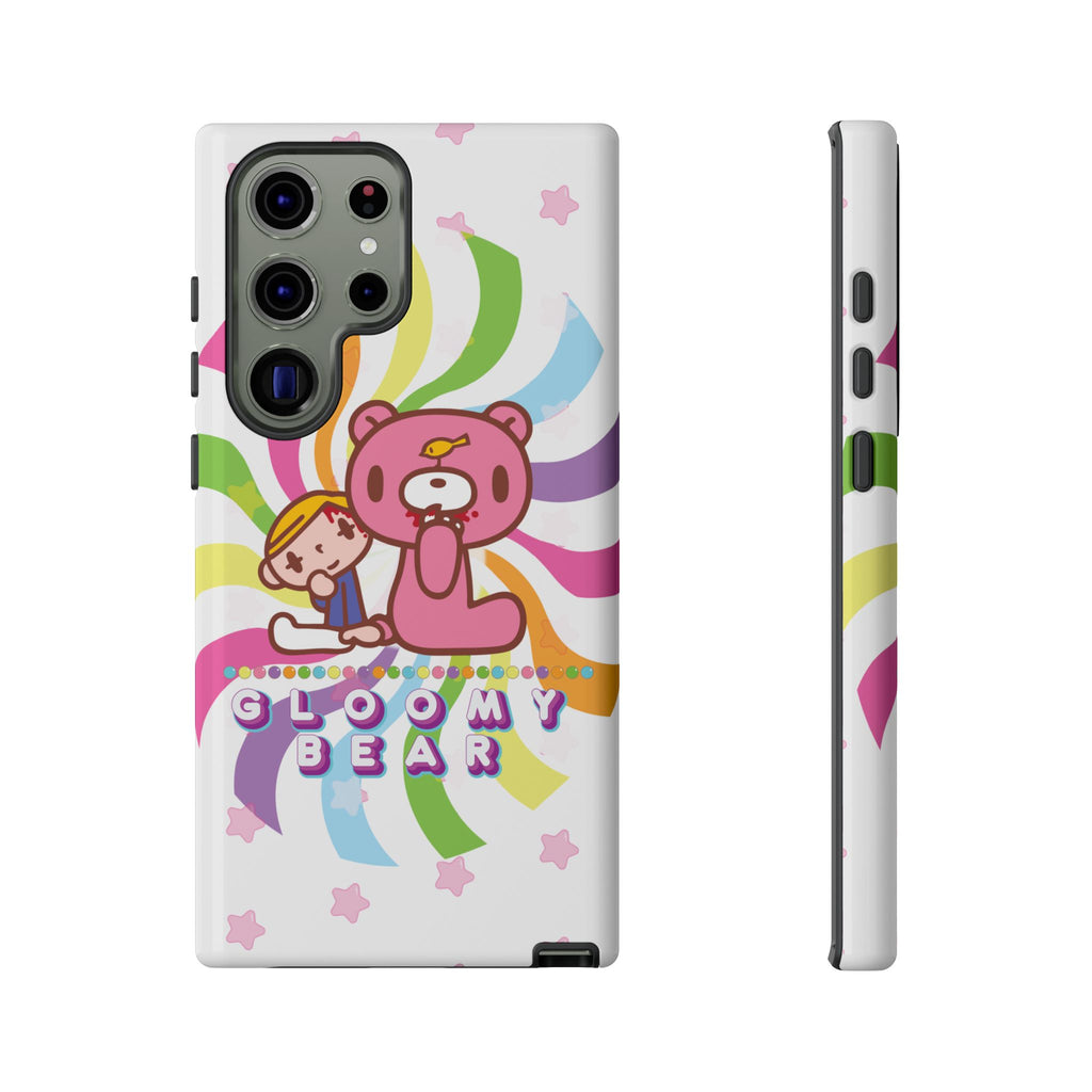 Swirly Rainbow Gloomy Bear - Tough Phone Case