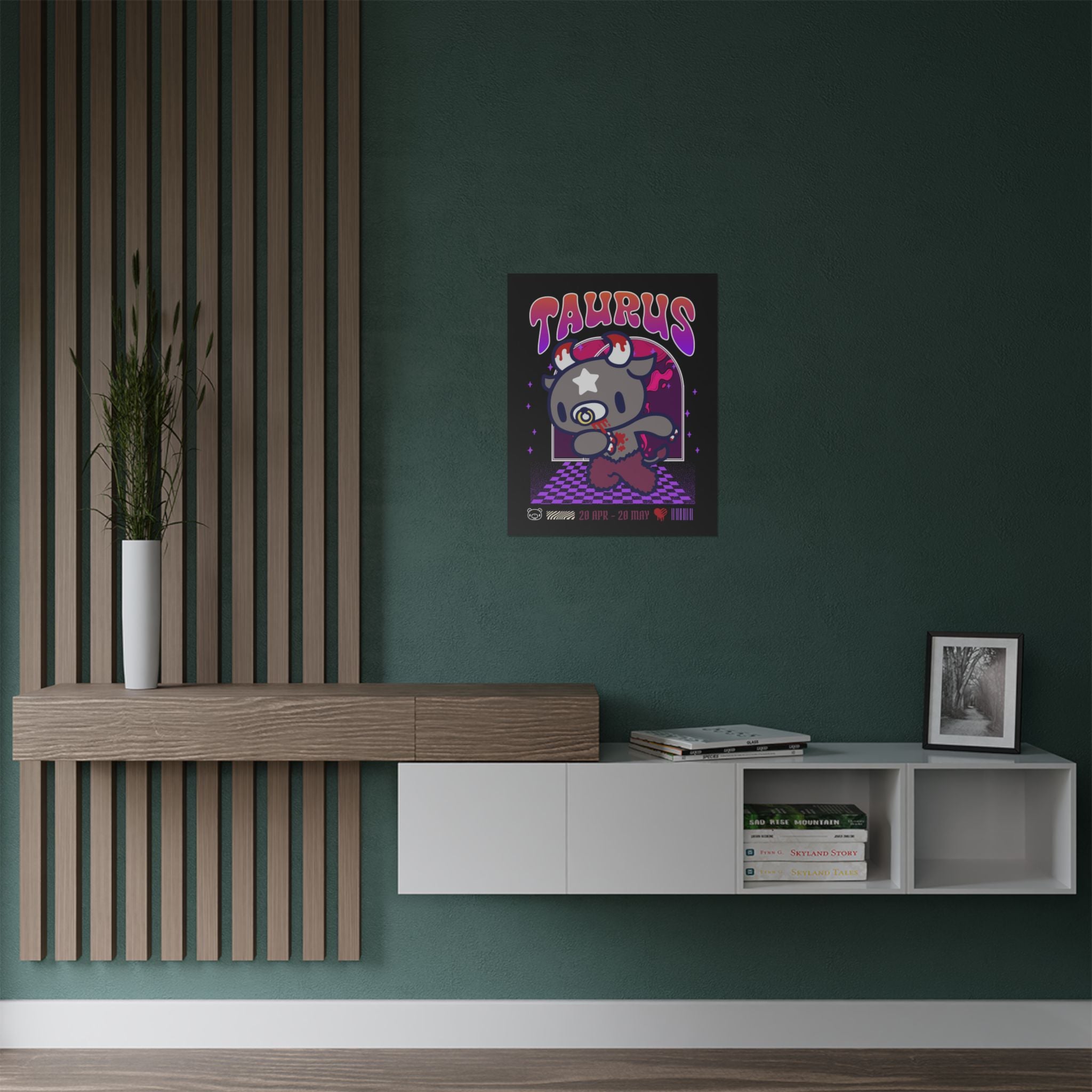 Gloomy Taurus Zodiac Satin Posters (300gsm)