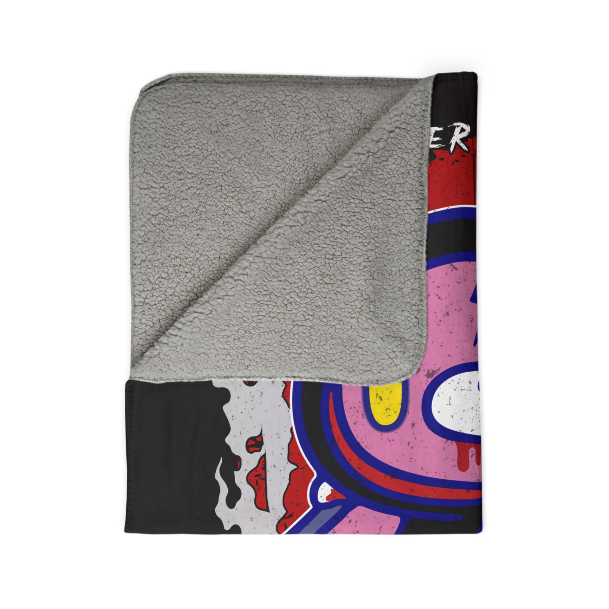 Grim Reaper Gloomy Bear halloween Fleece Sherpa Blanket