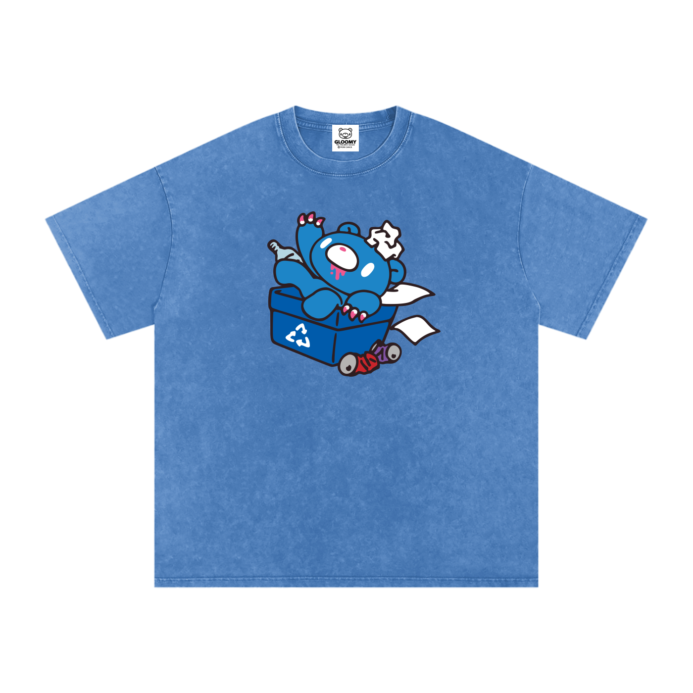 Snow Washed Oversized Cotton T-Shirt
