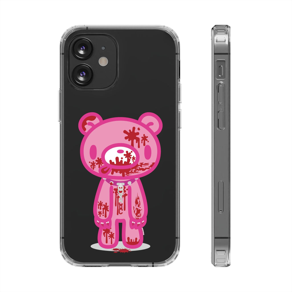 Pink Gloomy Bear Bloody - Clear Phone Case