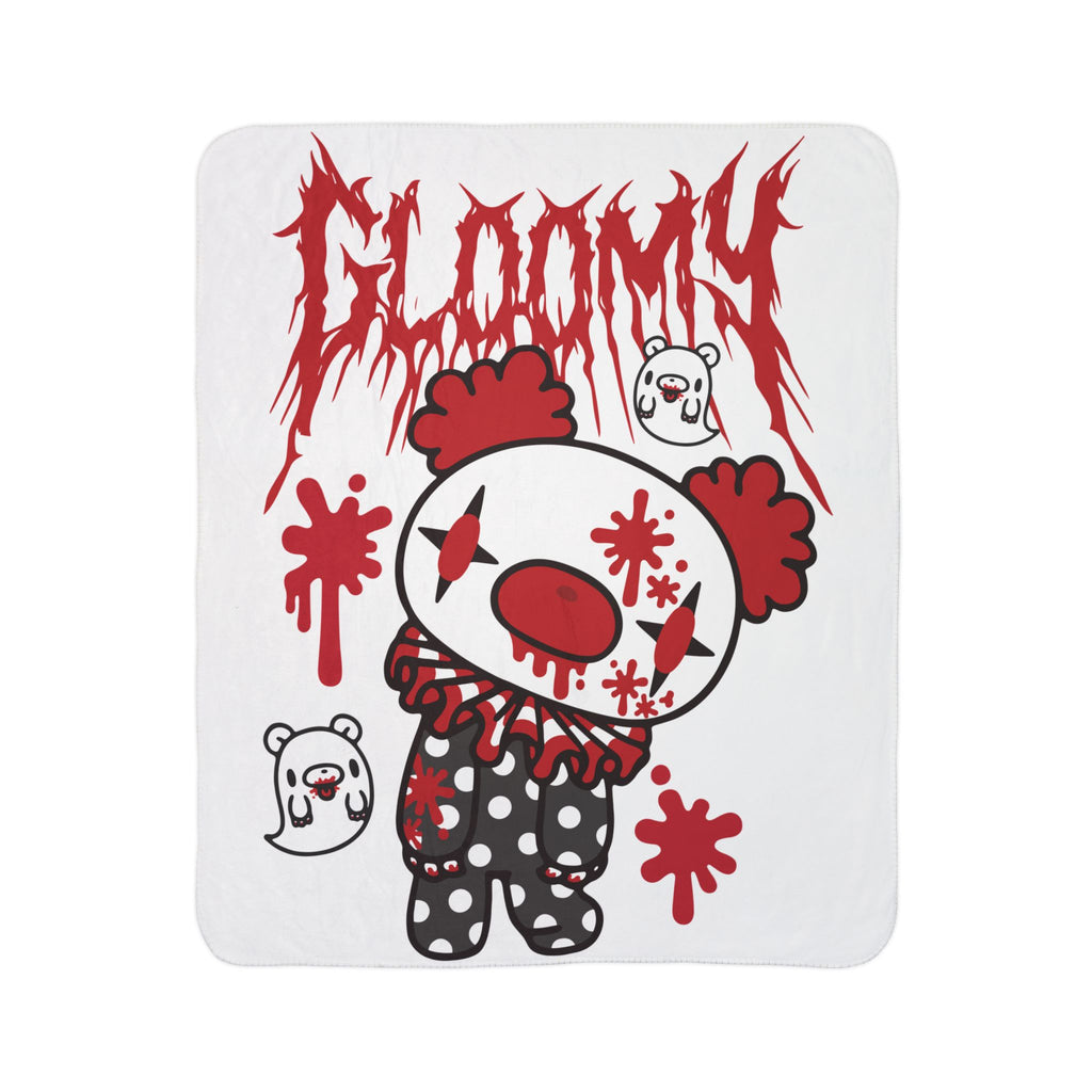 Gloomy Bear Clown Fleece Sherpa Blanket