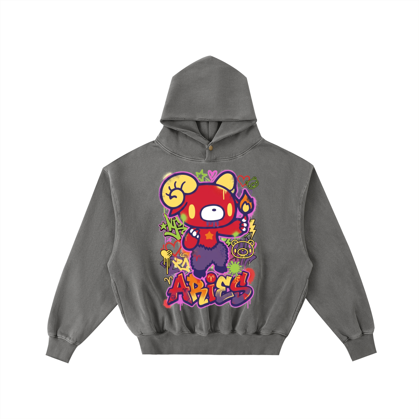 Aries Gloomy Washed Fleece Hoodie
