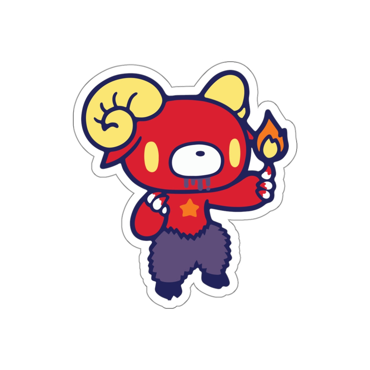 Gloomy Zodiac Aries Die-Cut Stickers