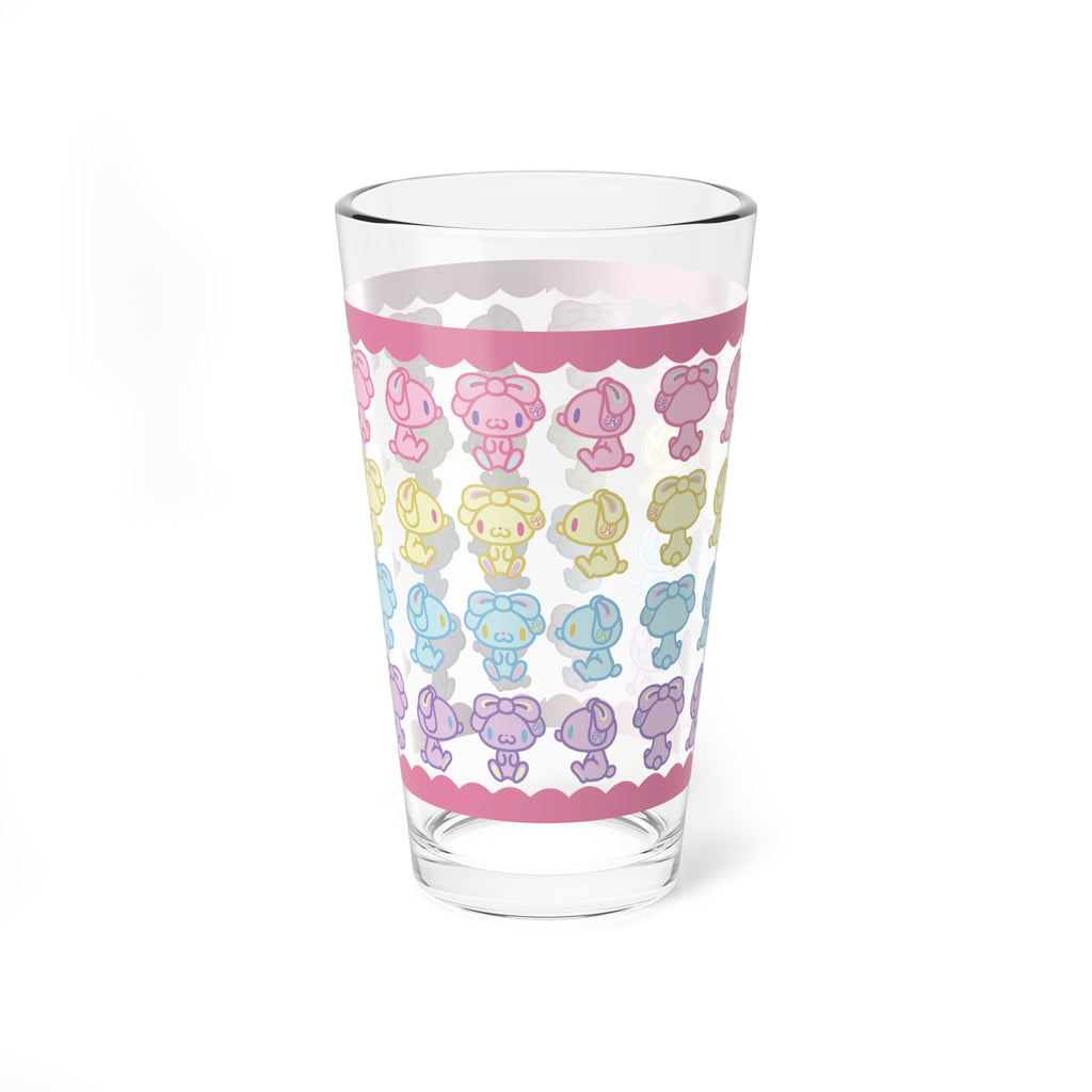 Rotating Pastel All Purpose Bunny 16oz Glass