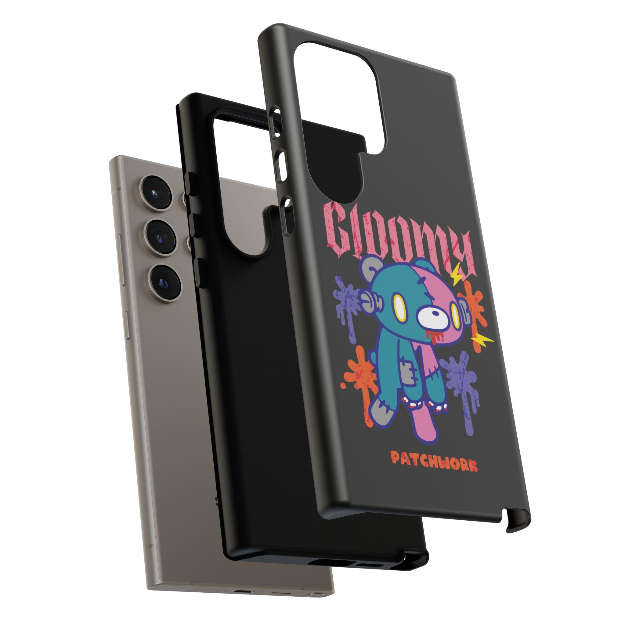 gloomy bear Halloween patchwork Phone Case