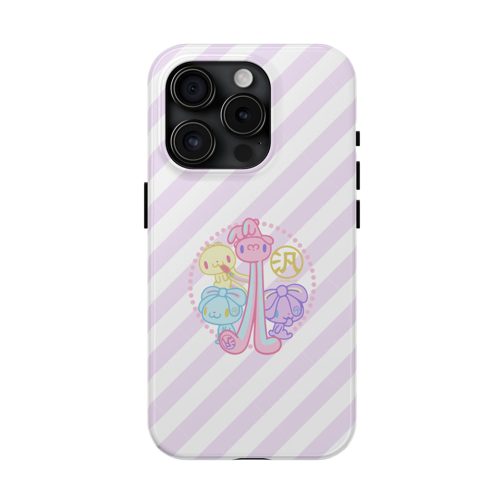 Group Pastel All Purpose Bunny - iPhone Case