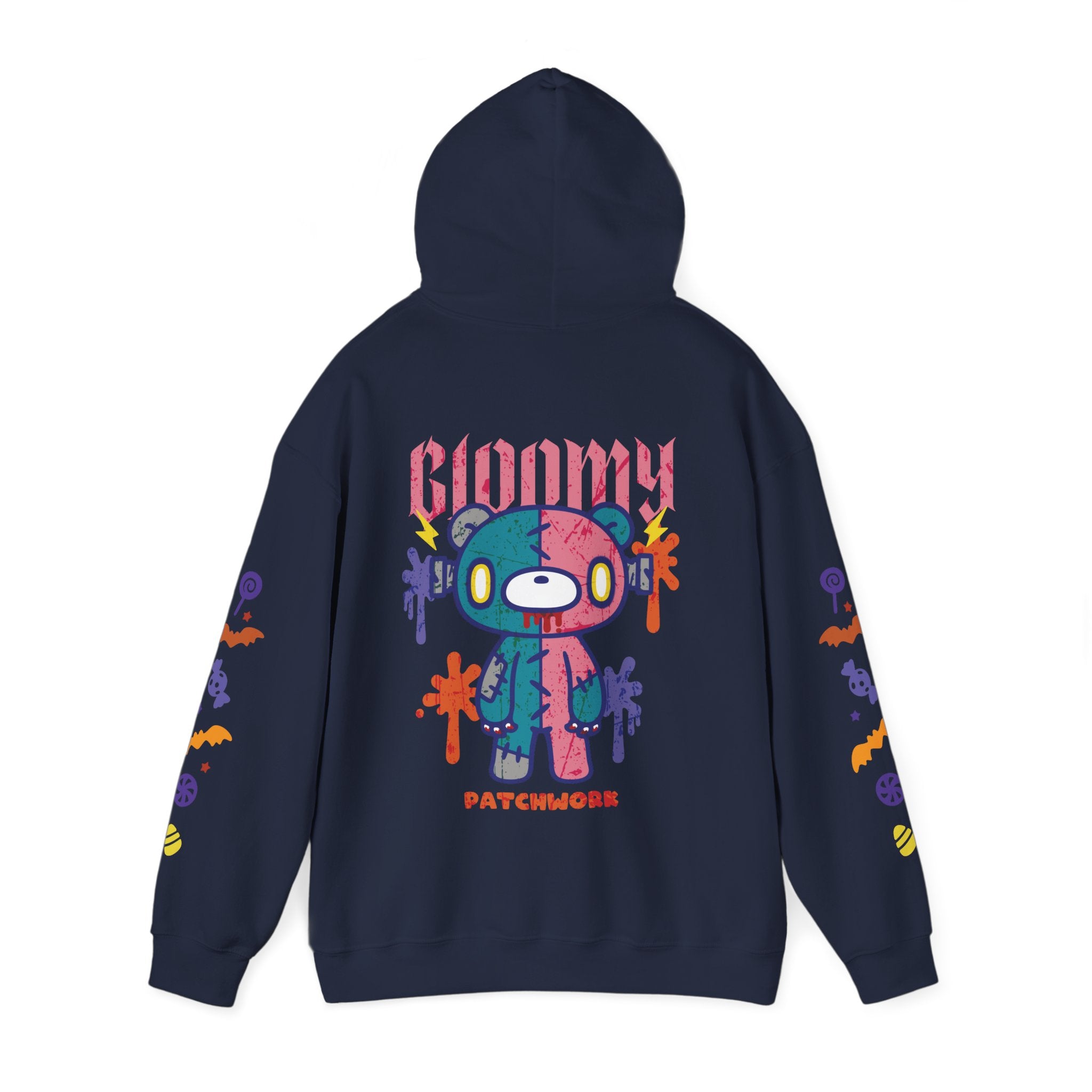 Halloween Patchwork Gloomy bear Hoodie