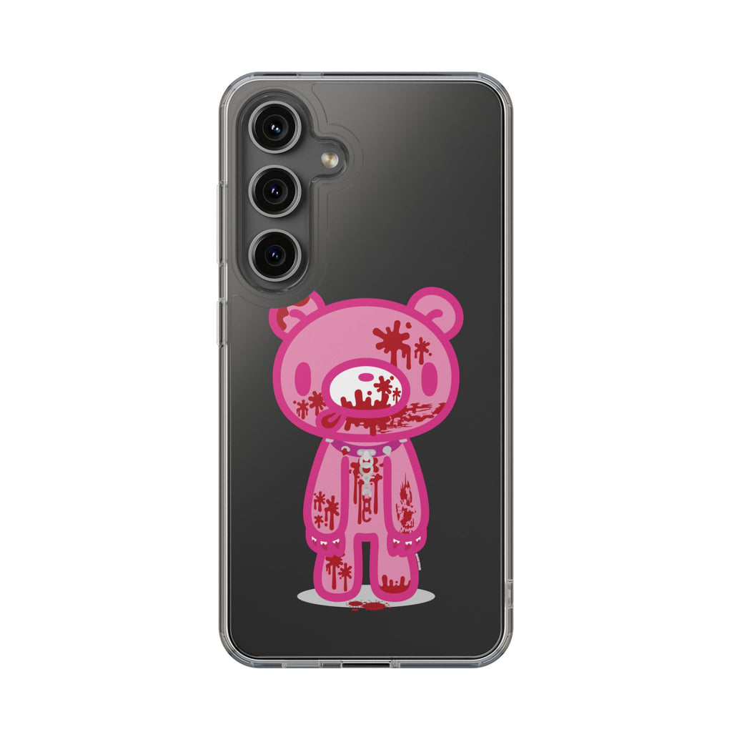 Pink Gloomy Bear Bloody - Clear Phone Case