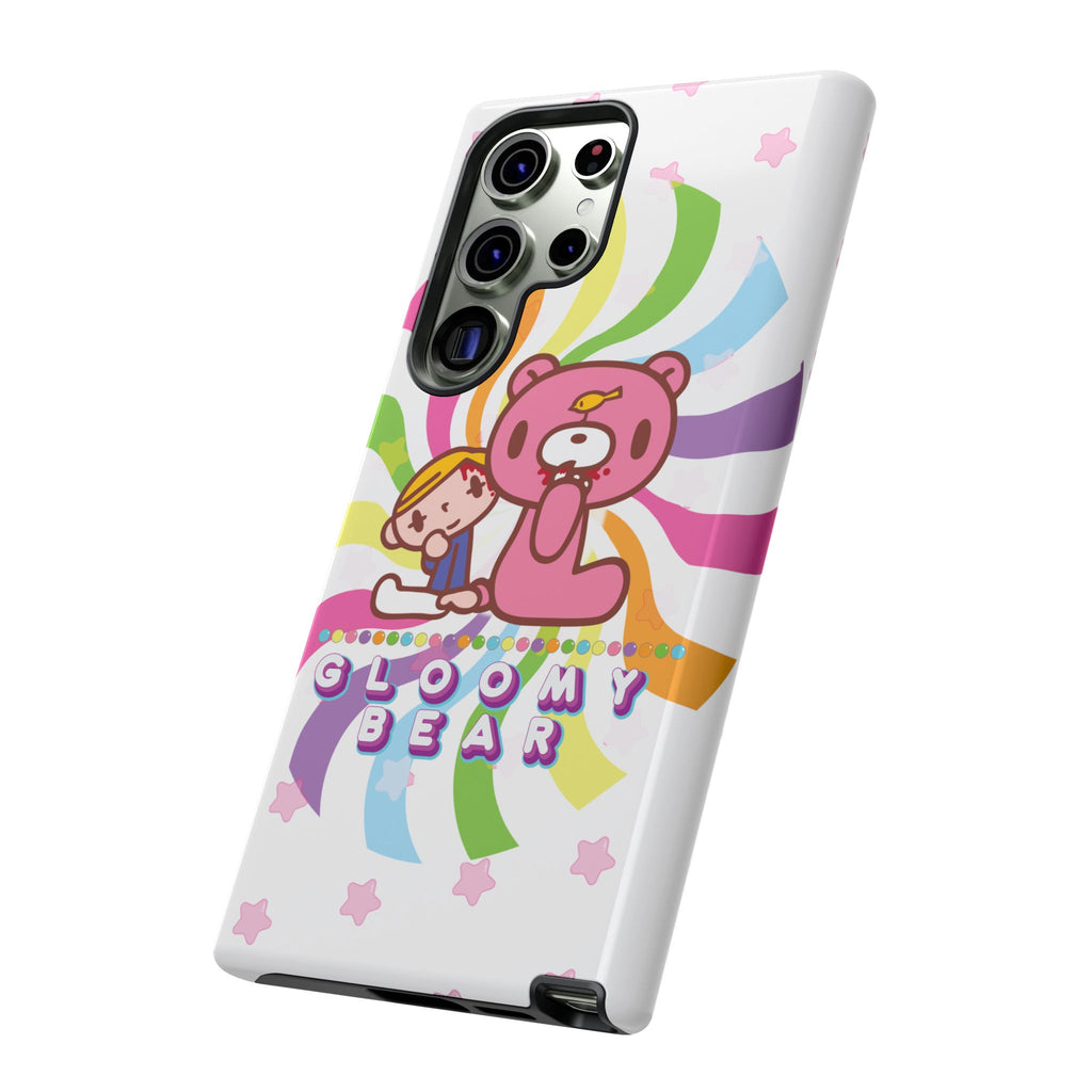 Swirly Rainbow Gloomy Bear - Tough Phone Case