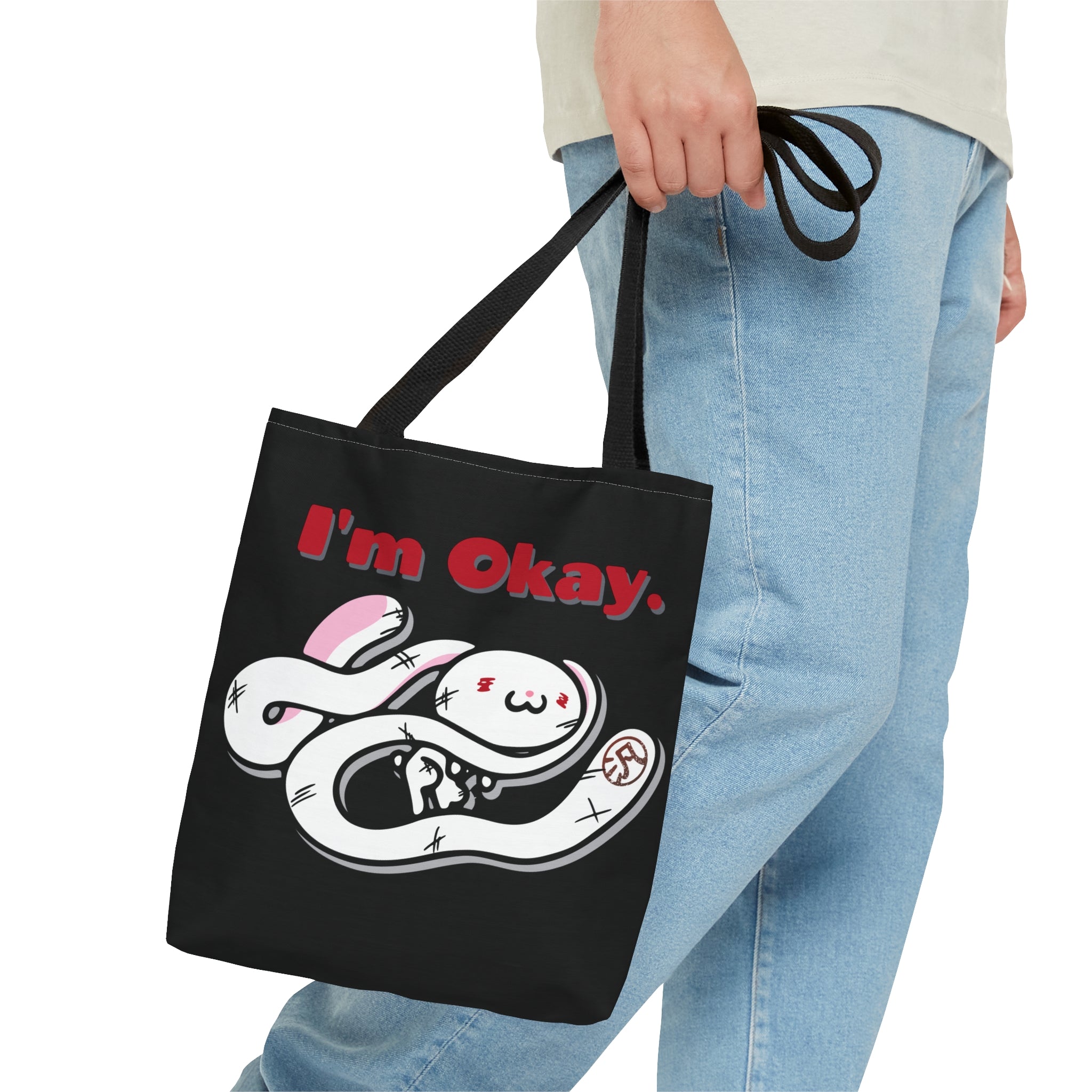"I'm Okay" All-Purpose Bunny - Canvas Tote Bag