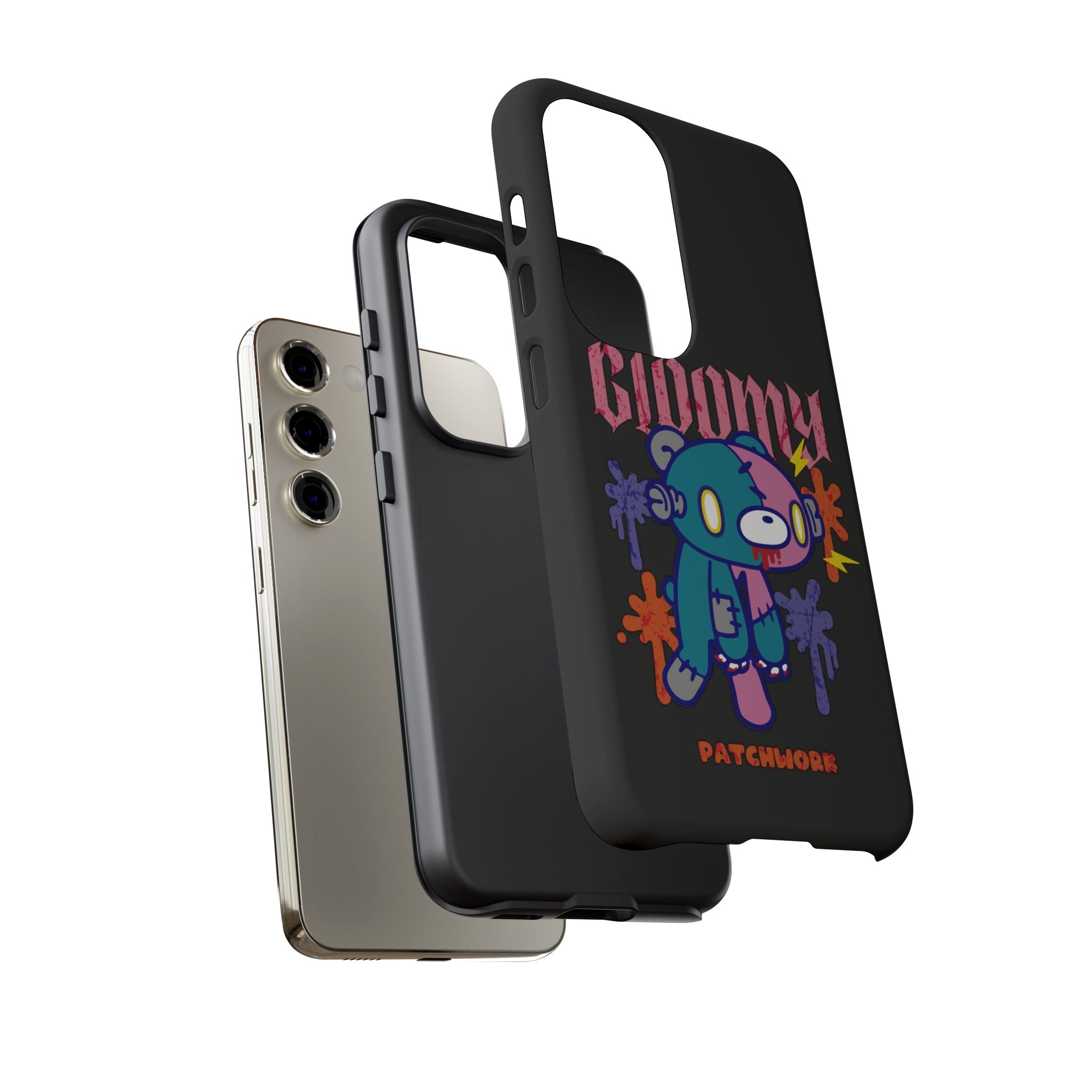 gloomy bear Halloween patchwork Phone Case