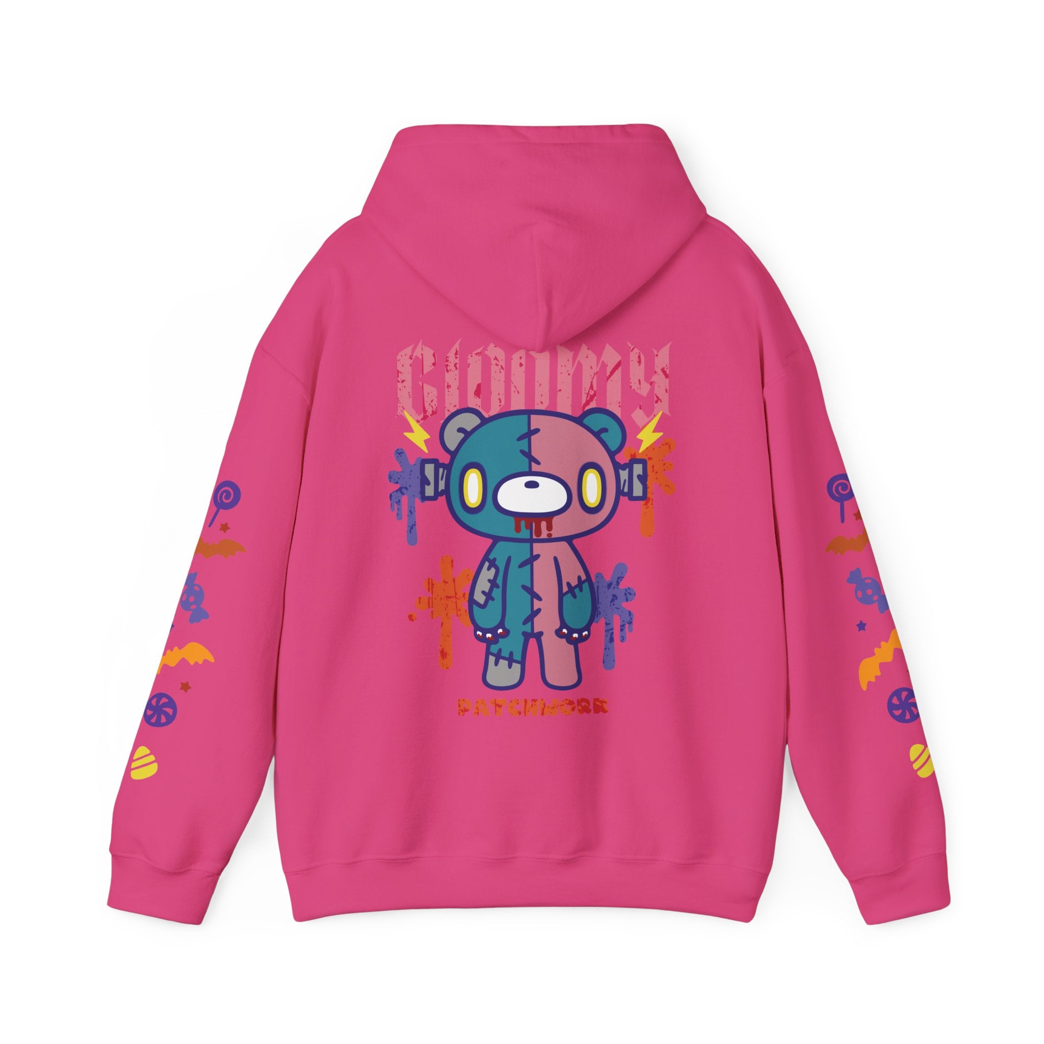Halloween Patchwork Gloomy Bear Hoodie
