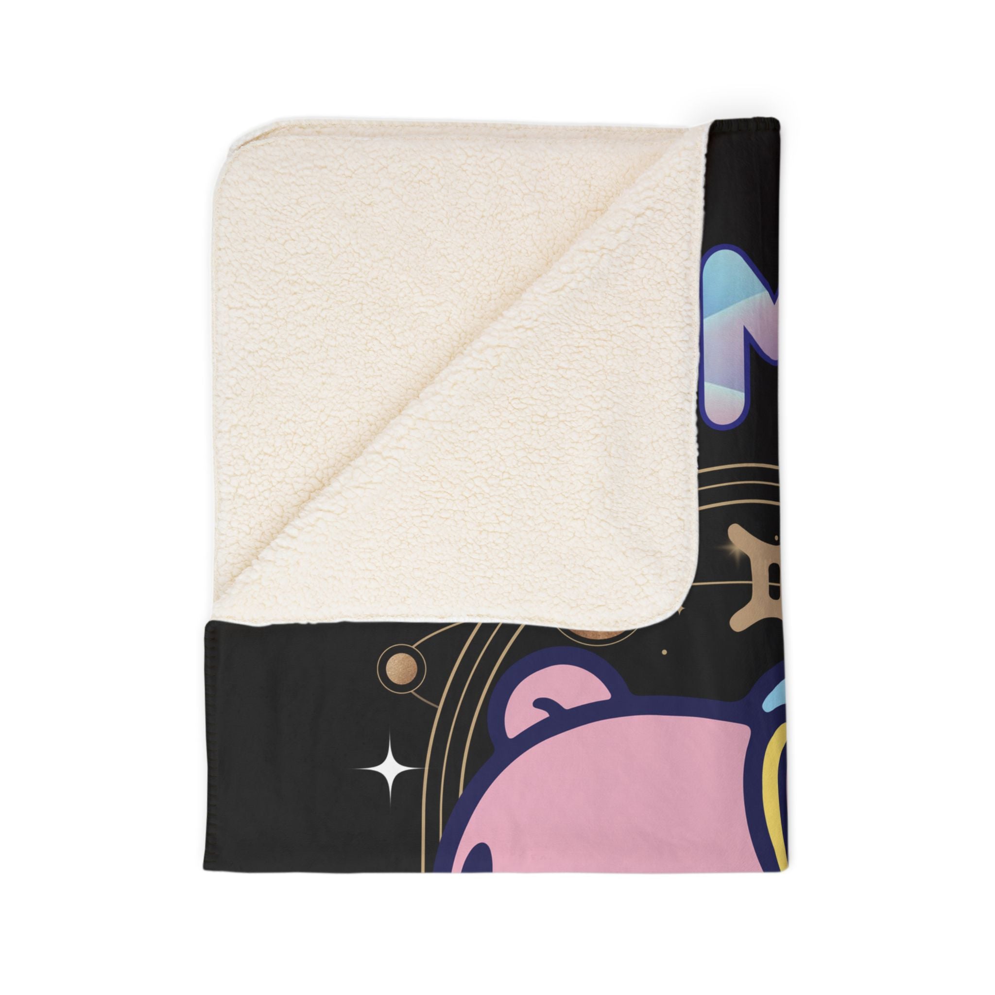 Gloomy Bear gemini Zodiac Fleece Sherpa Blanket