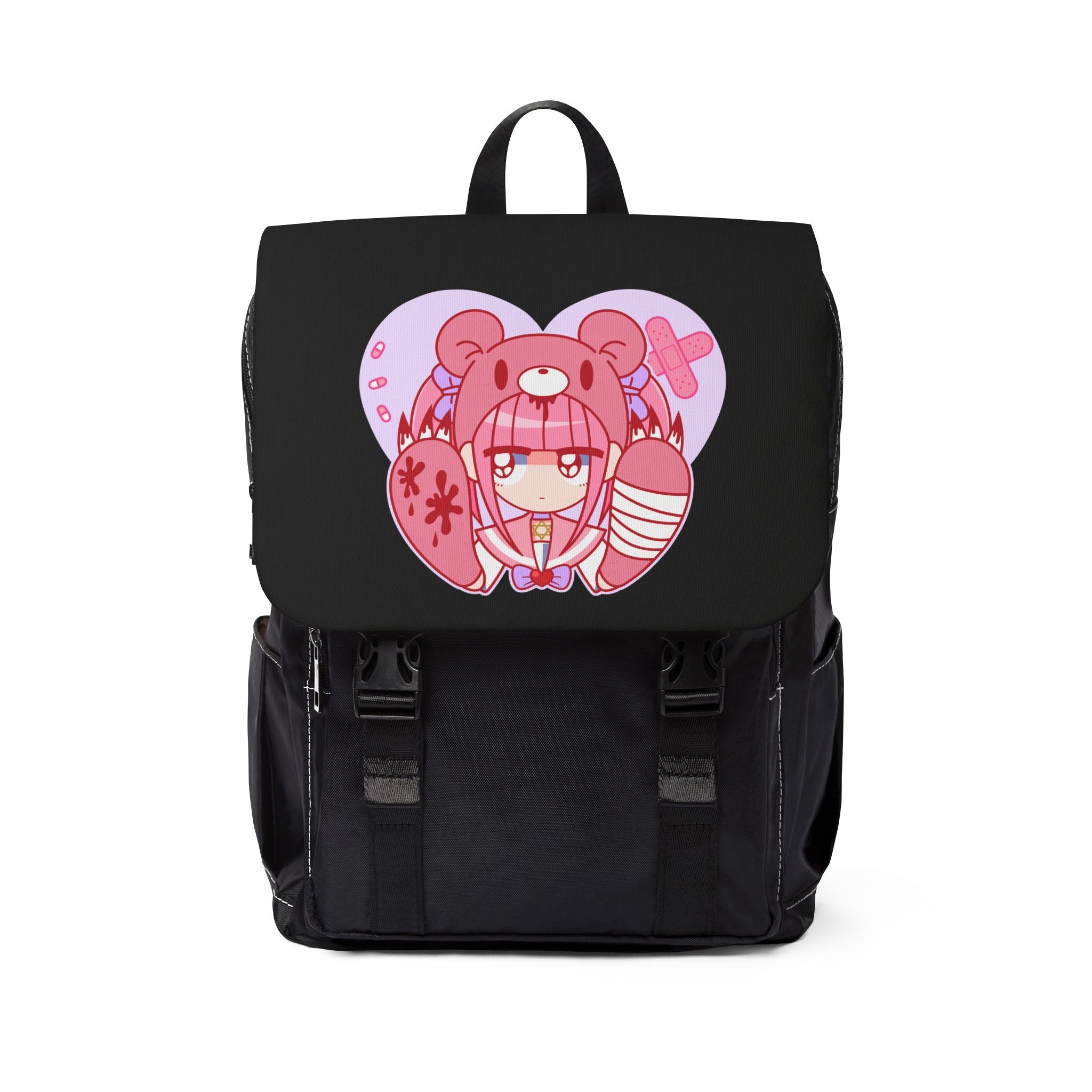 Menhera x Gloomy Unisex Casual Shoulder Backpack