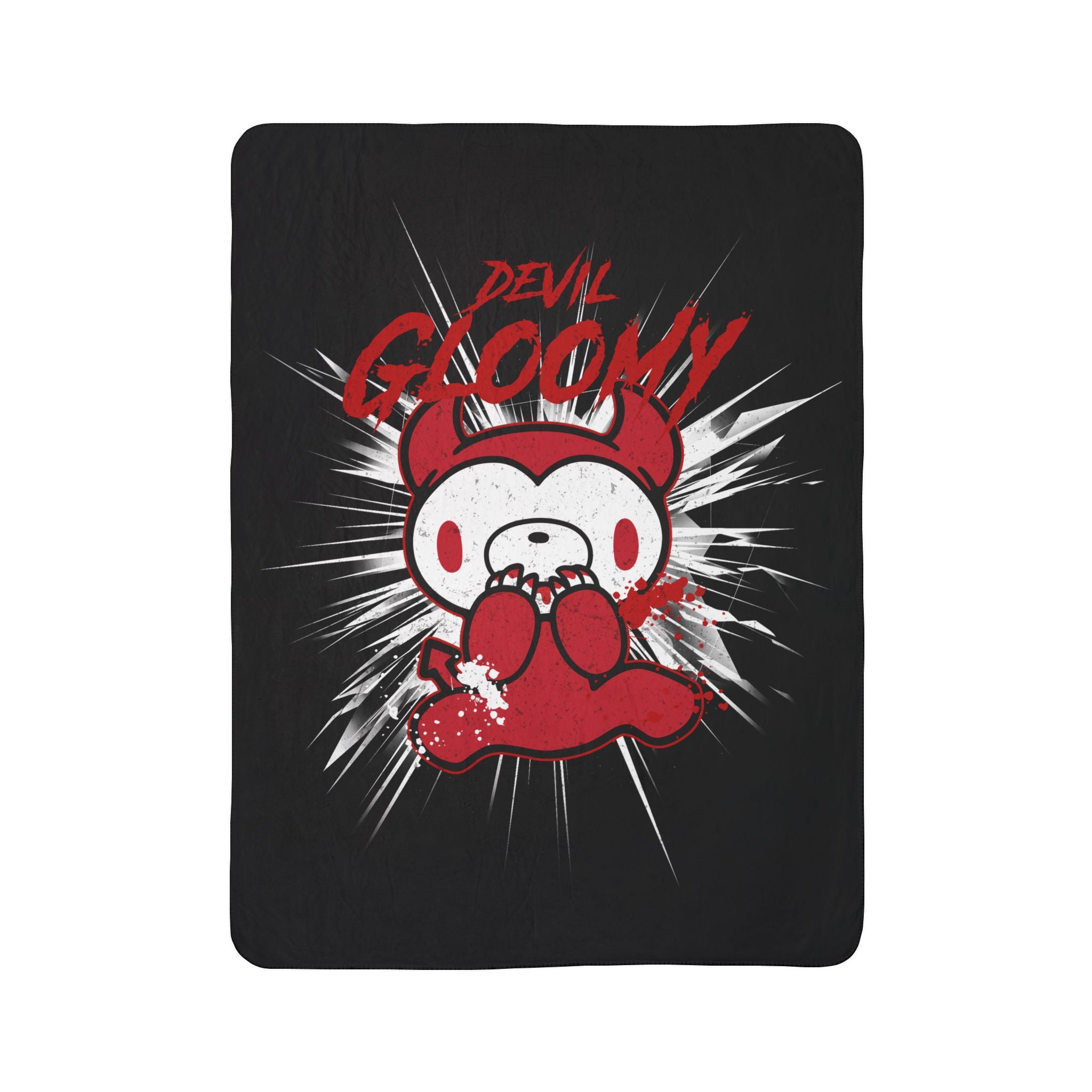 Devil Gloomy Bear halloween Fleece Sherpa Blanket