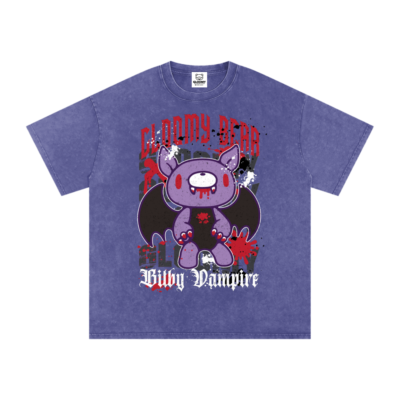 BItby Vampire Gloomy Halloween Acid Wash T