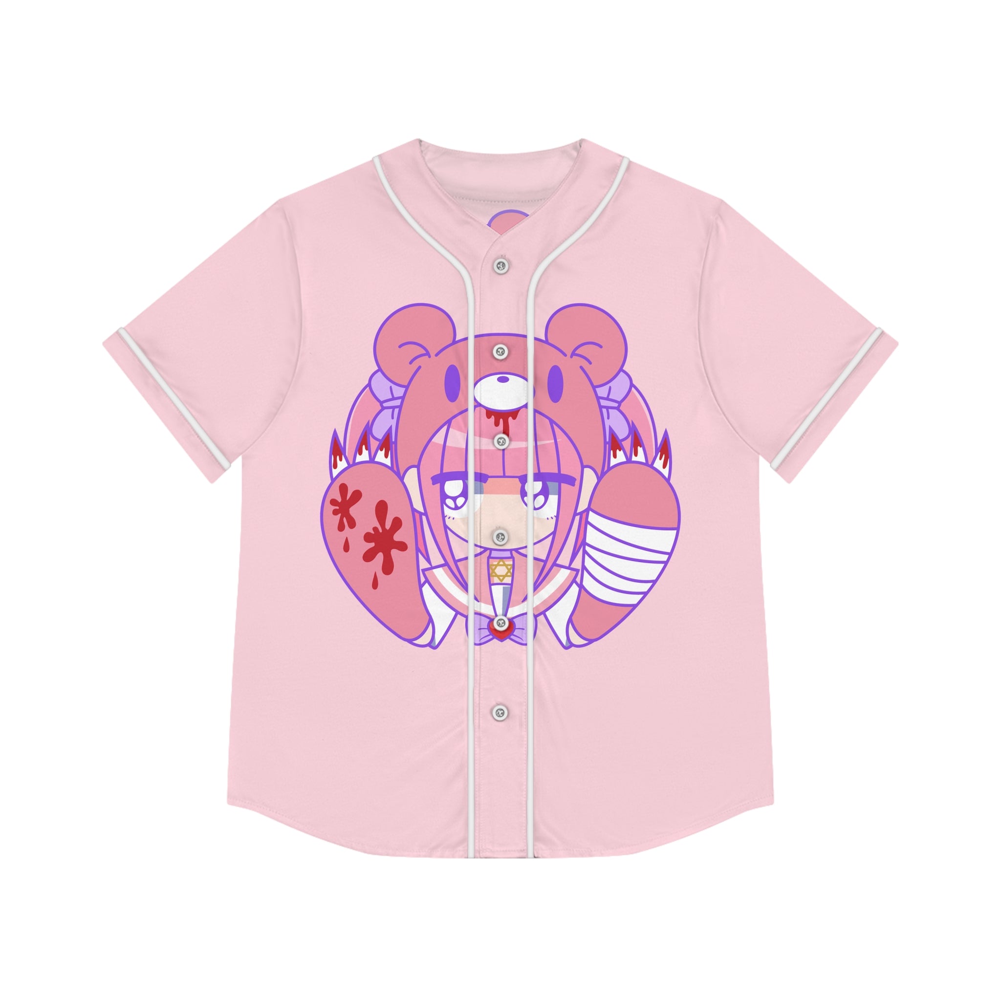 Menhera x Gloomy Bear Women's Baseball Jersey (AOP)