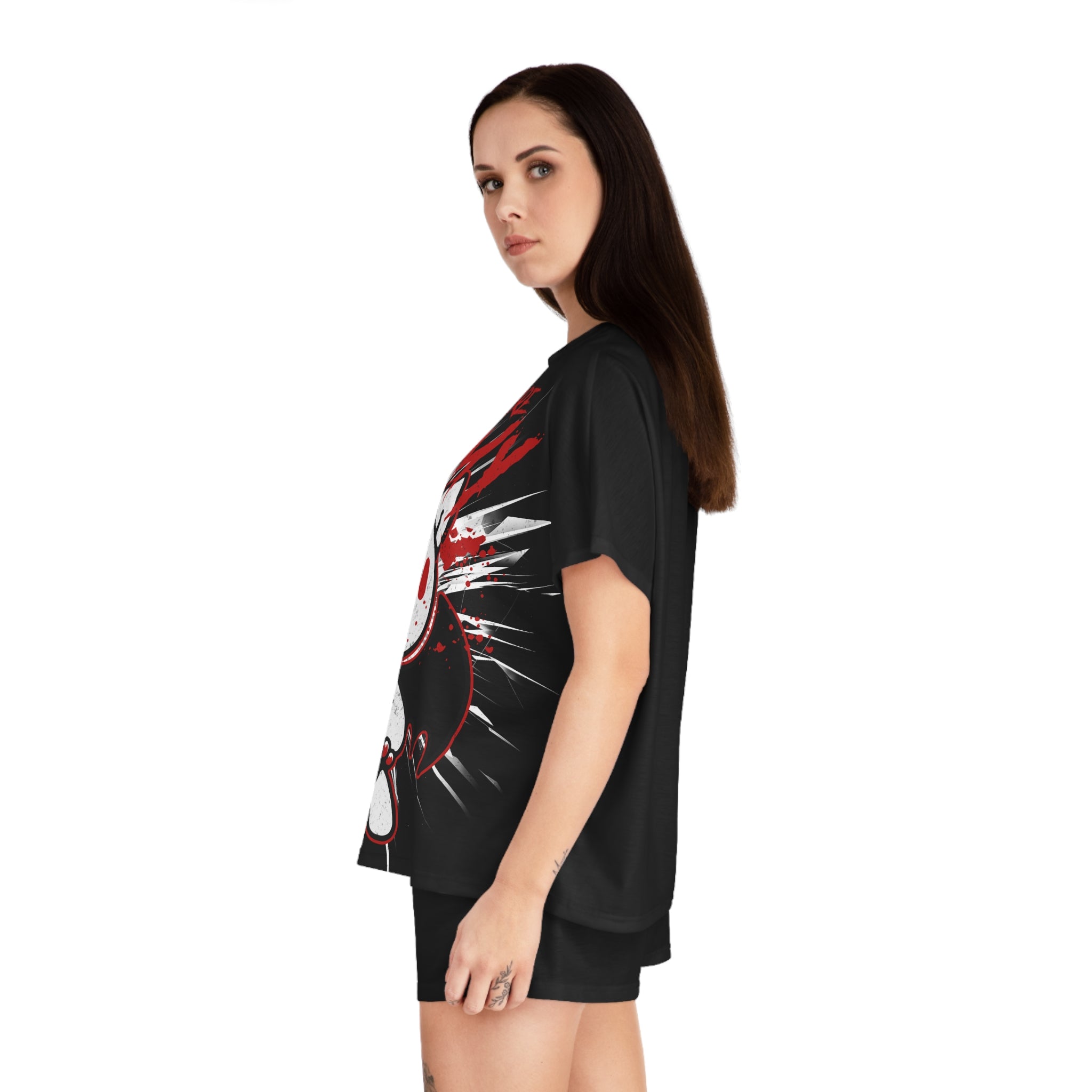 Bitby Vampire Gloomy Halloween - Women's Short Pajama Set (AOP)