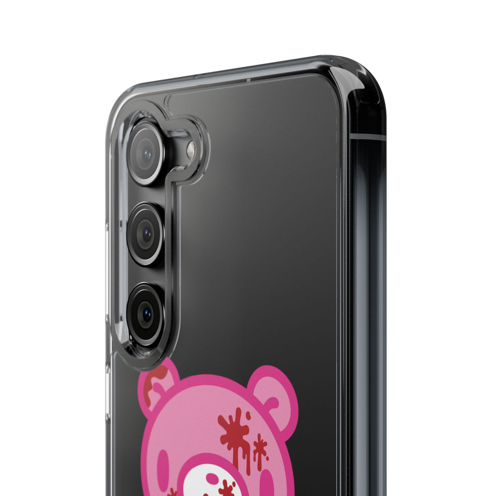 Pink Gloomy Bear Bloody - Clear Phone Case