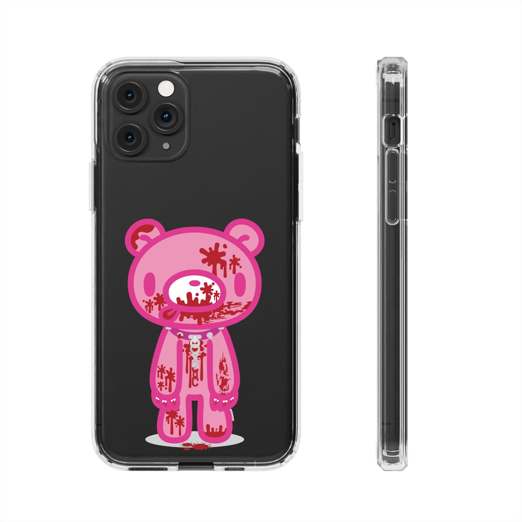 Pink Gloomy Bear Bloody - Clear Phone Case