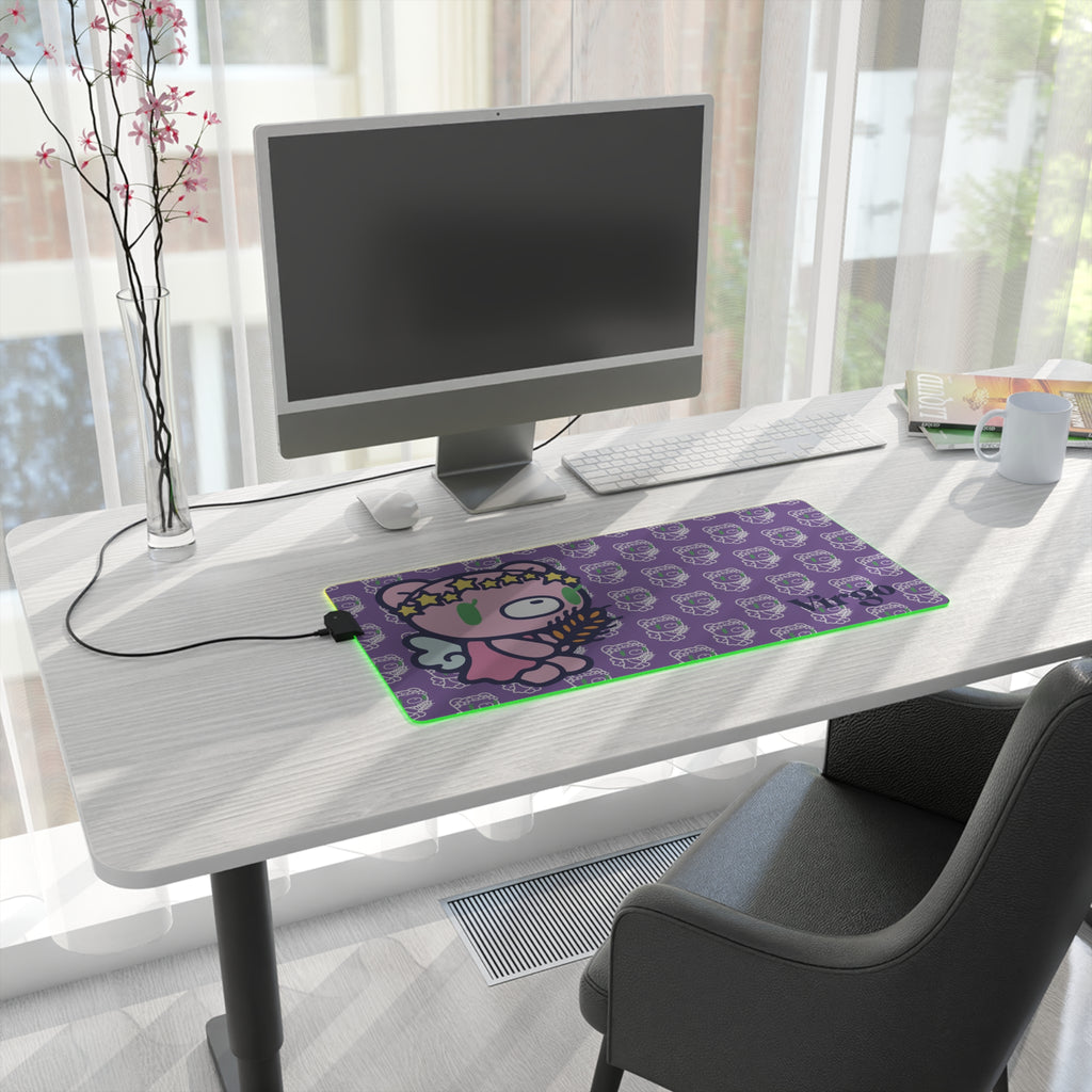 Virgo Zodiac gloomy bear LED Gaming Mouse Pad