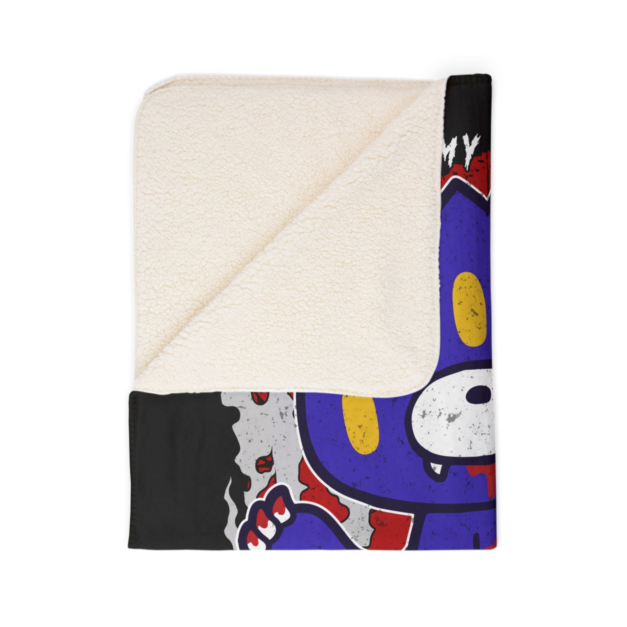 Spider Gloomy Bear halloween Fleece Sherpa Blanket