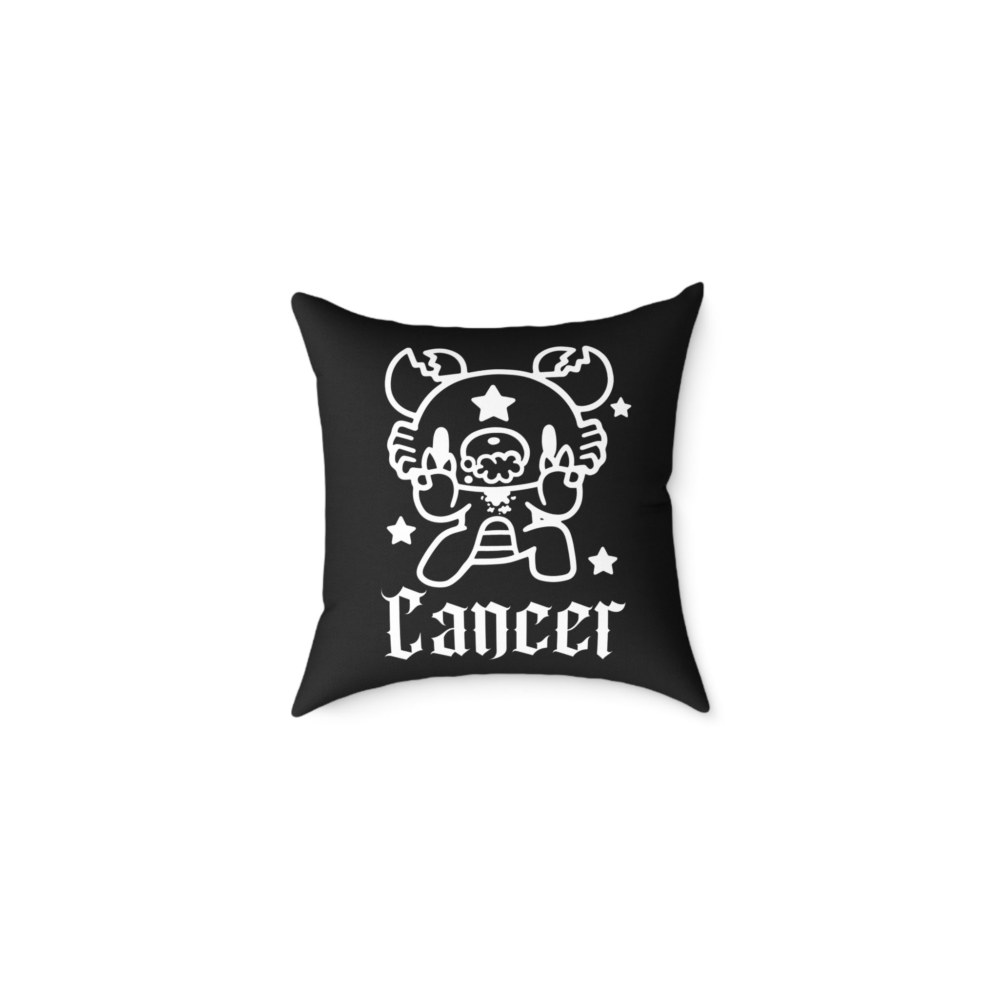 Gloomy Cancer Zodiac Square Poly Canvas Pillow